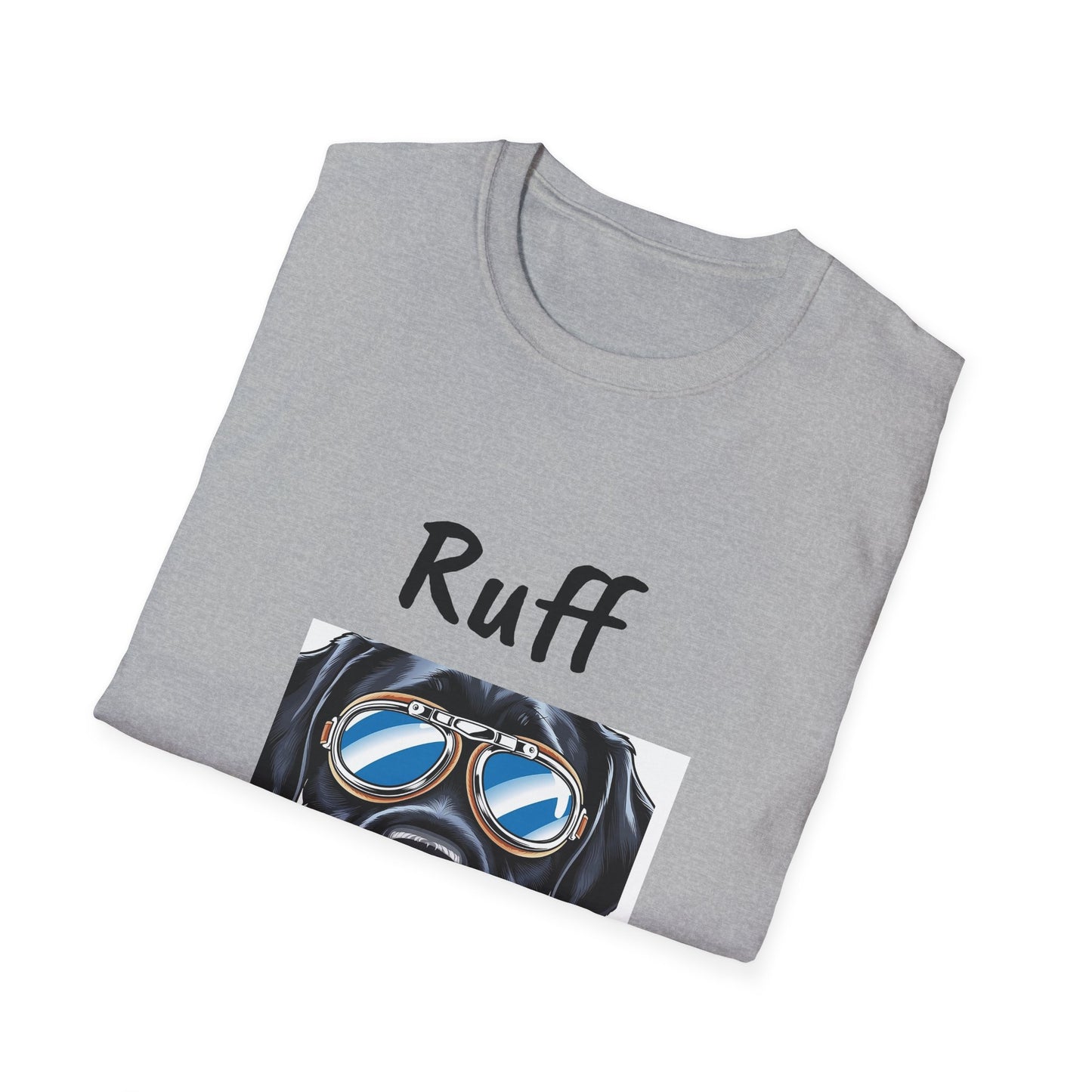 Ruff Rider Graphic T-Shirt - Unisex Softstyle Tee for Dog Lovers