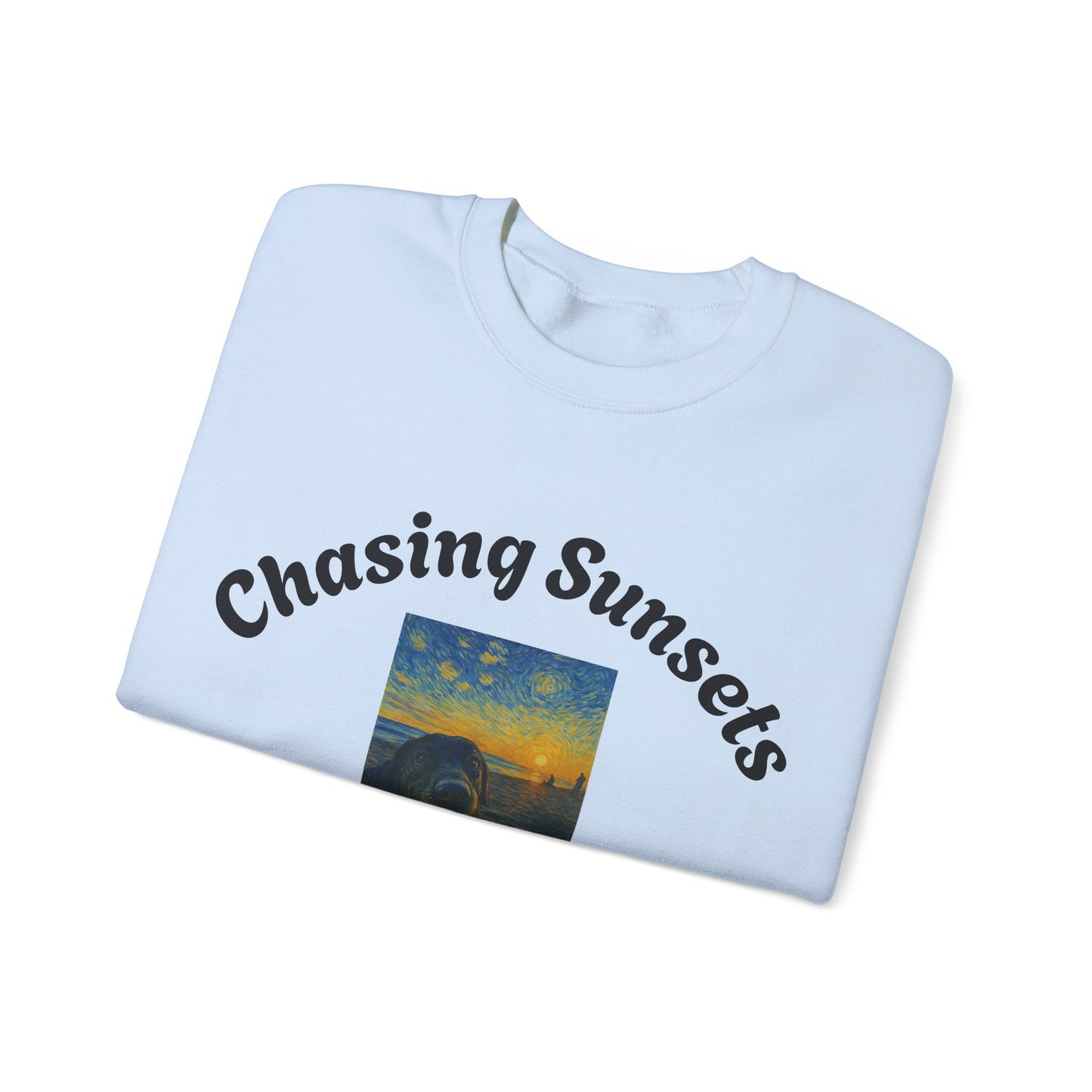 Chasing Sunsets Dog Crewneck Sweatshirt