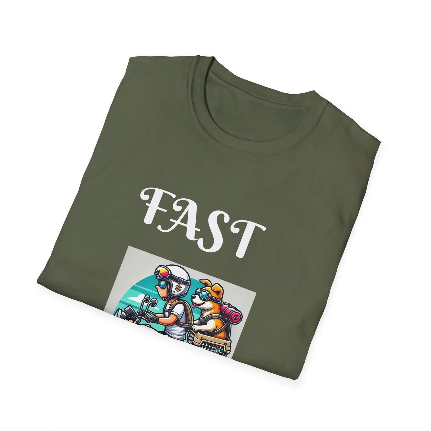 Fast & Furryous Unisex Softstyle T-Shirt - Fun Graphic Tee for Animal Lovers