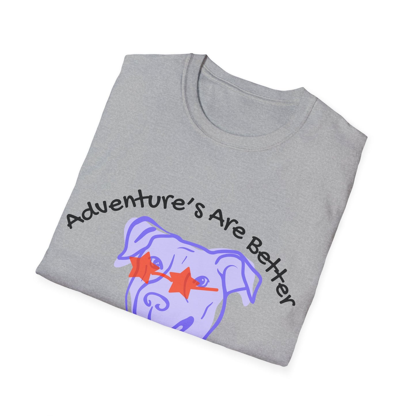 Adventure T-Shirt for Dog Lovers - "Adventures Are Better With A Wagging Tail!"