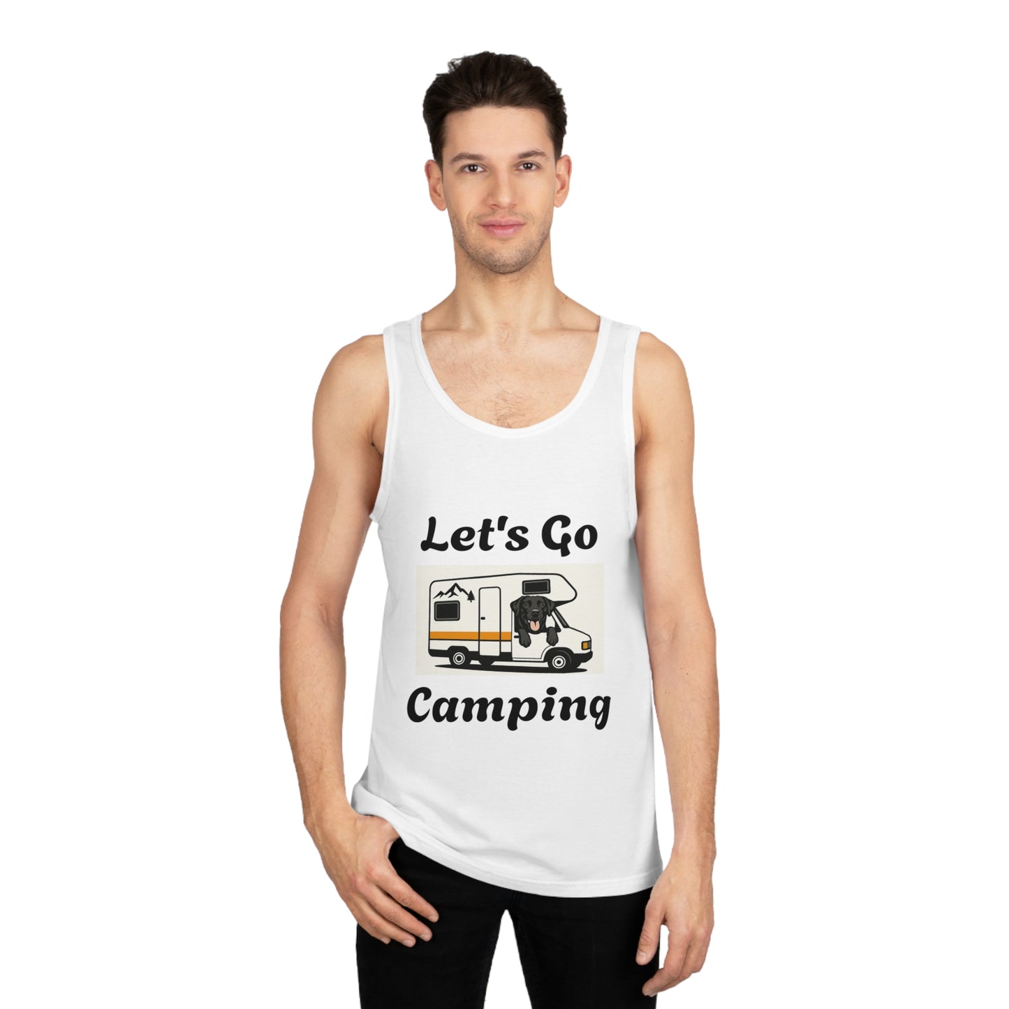 Let's Go Camping Unisex Tank Top - Softstyle Outdoor Tee for Adventure Lovers