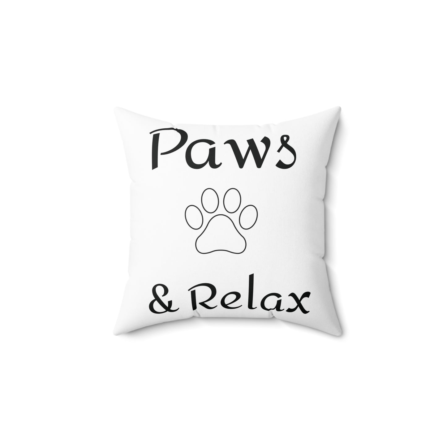Pet Lover's Double Sided Square Cushion - "Reserved For The Dog" & "Paws & Relax" Decor