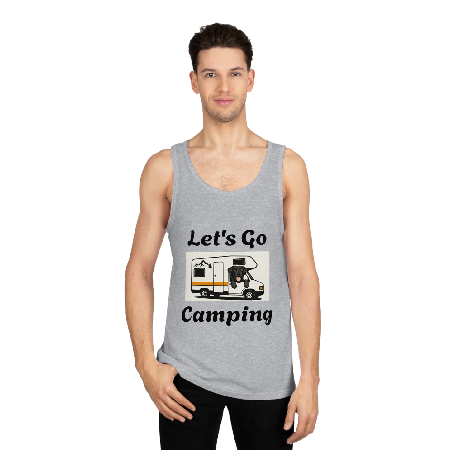 Let's Go Camping Unisex Tank Top - Softstyle Outdoor Tee for Adventure Lovers