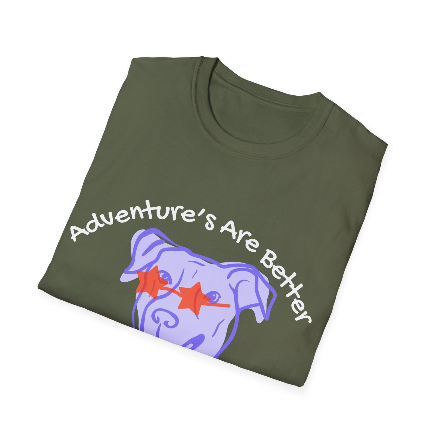 Adventure T-Shirt for Dog Lovers - "Adventures Are Better With A Wagging Tail!"
