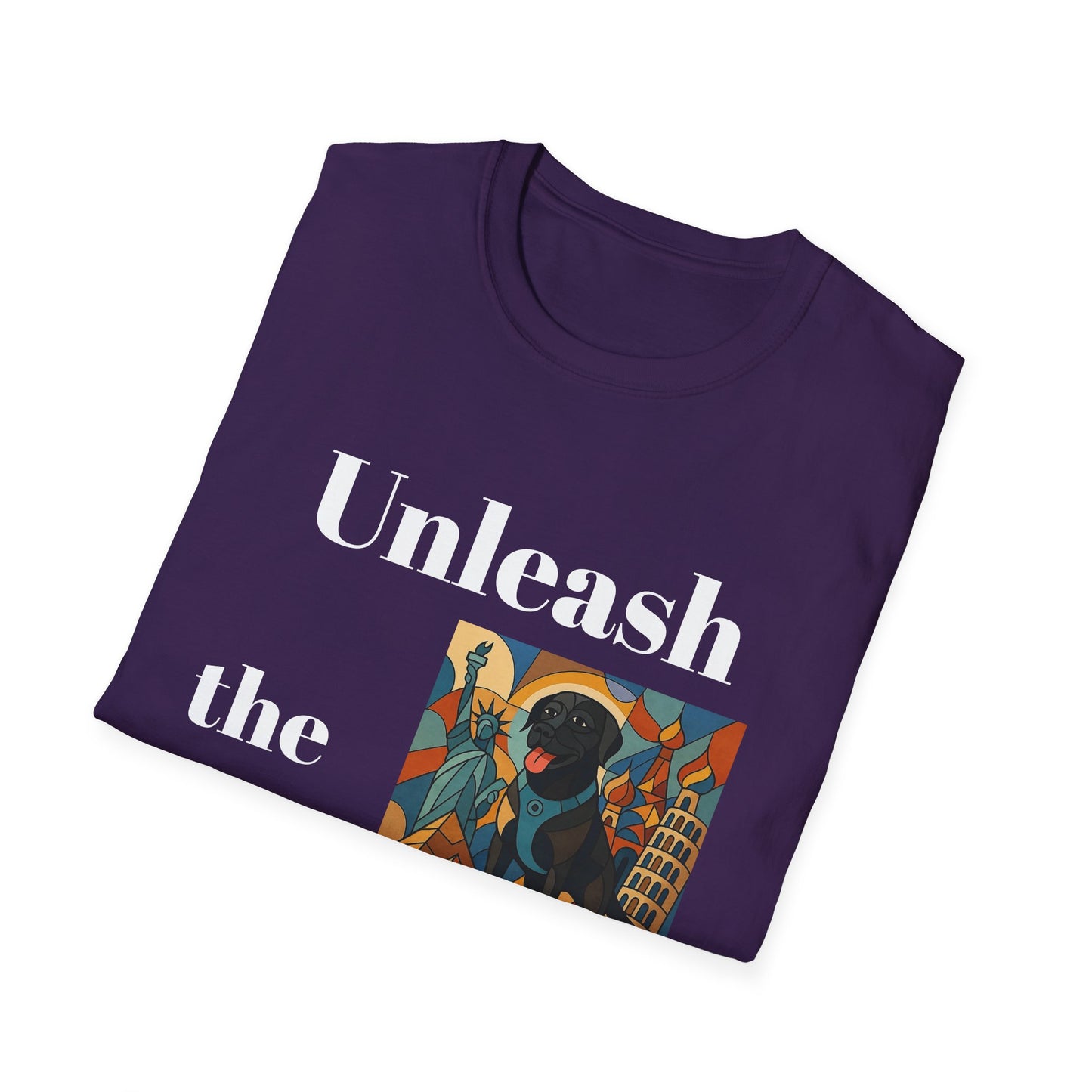 Unisex Adventure T-Shirt - 'Unleash The Adventure' with Scenic Dog Graphic