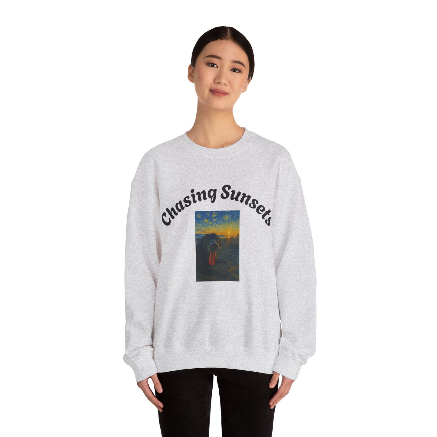 Chasing Sunsets Dog Crewneck Sweatshirt