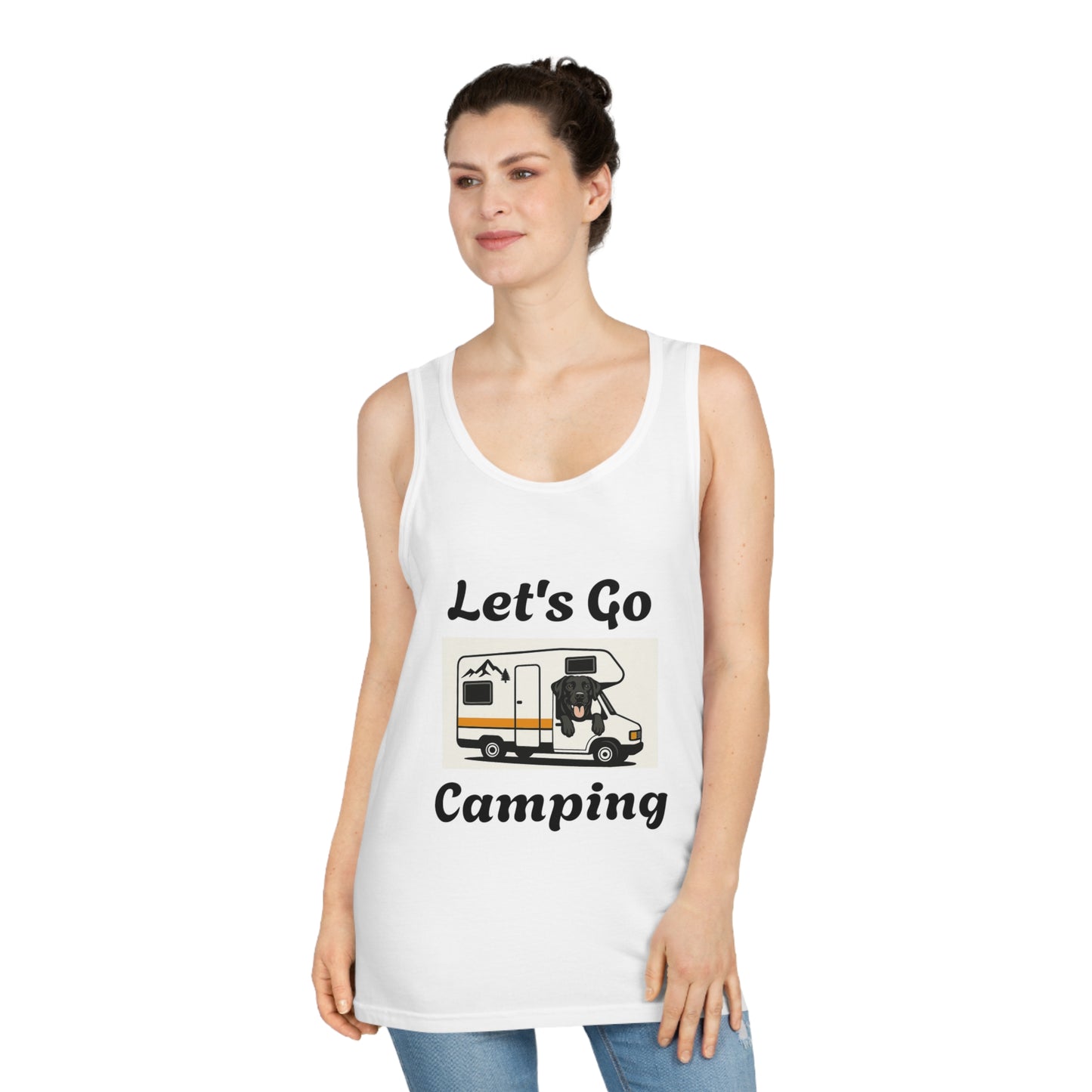 Let's Go Camping Unisex Tank Top - Softstyle Outdoor Tee for Adventure Lovers