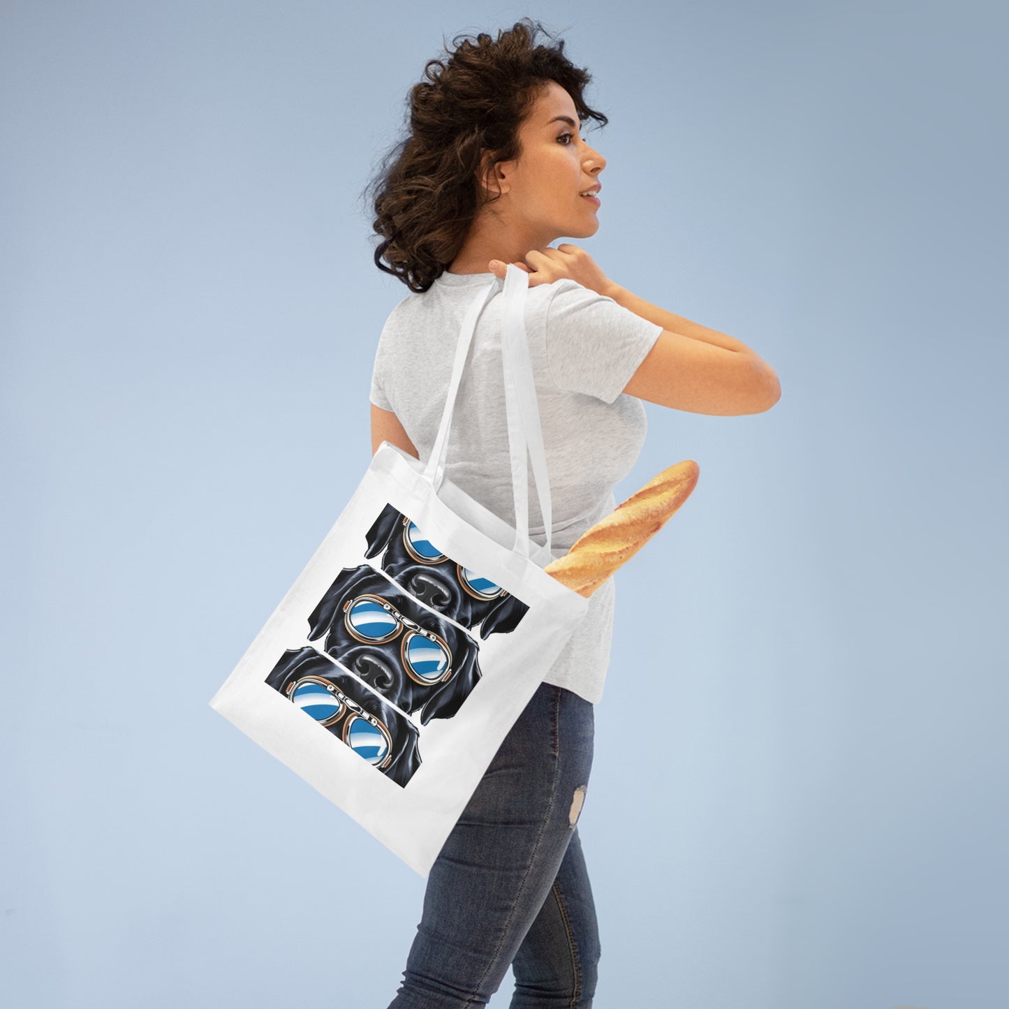 Cool Dog Tote Bag with Goggles Design - Perfect for Dog Lovers