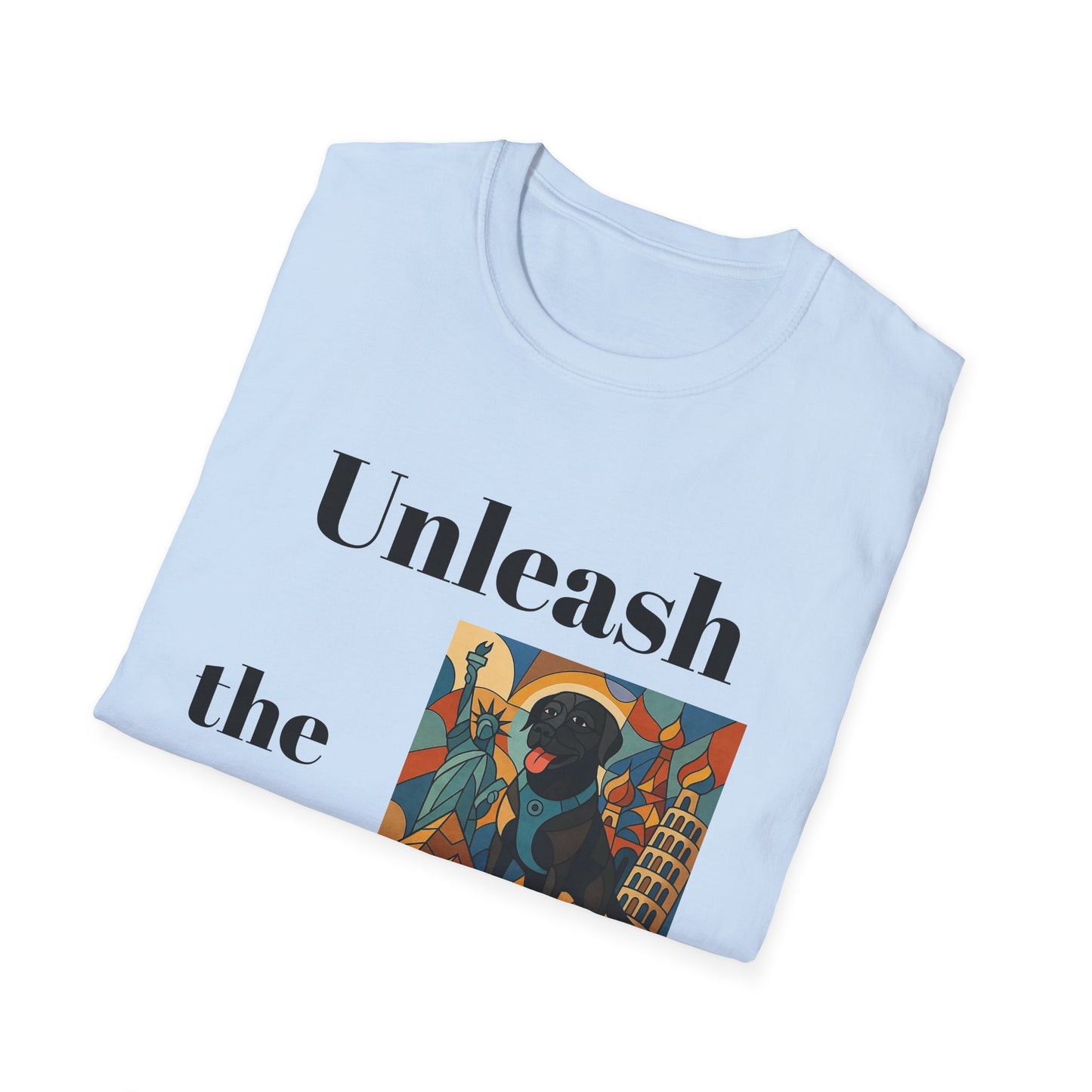 Unisex Adventure T-Shirt - 'Unleash The Adventure' with Scenic Dog Graphic