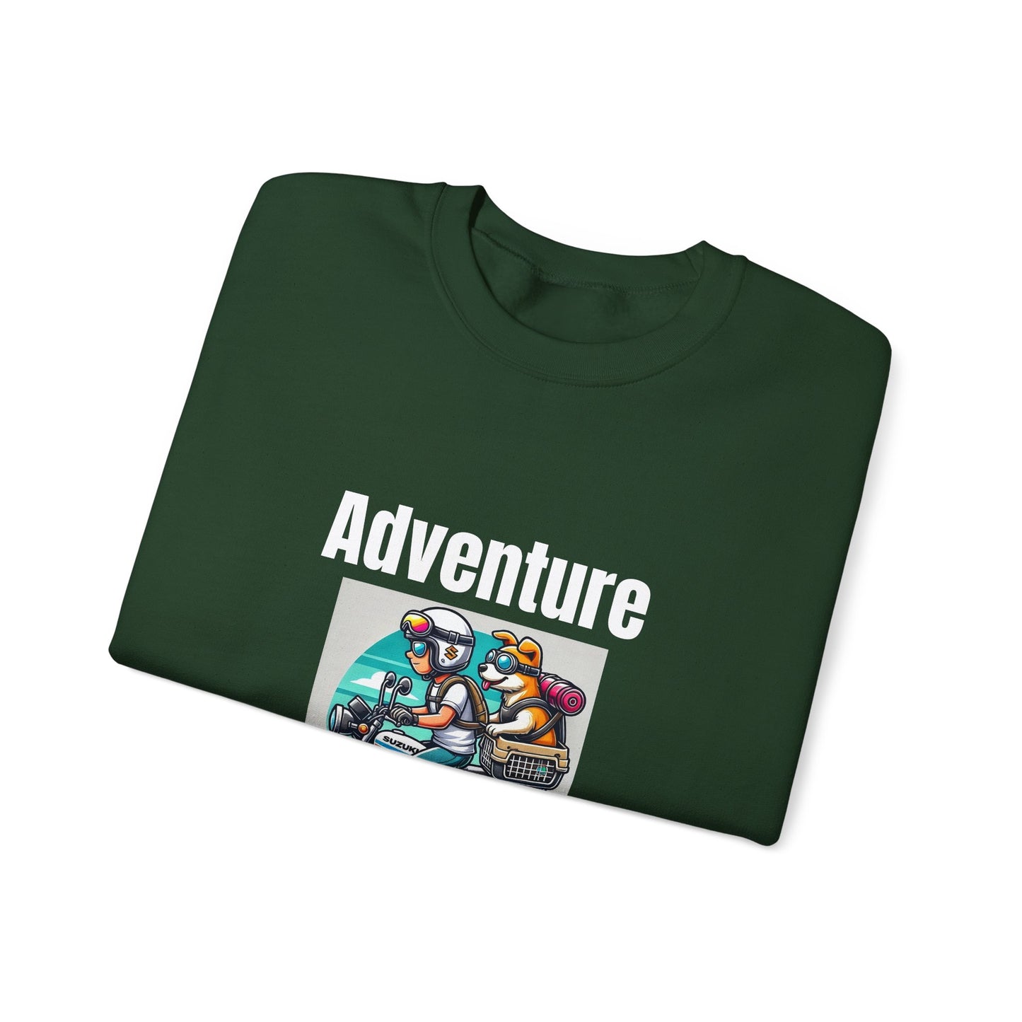 Adventure Duo Crewneck Sweatshirt - Fun Motorcycle Design