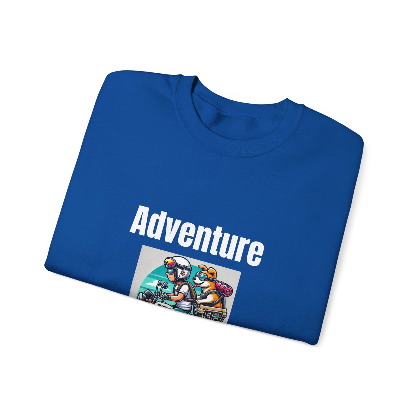 Adventure Duo Crewneck Sweatshirt - Fun Motorcycle Design