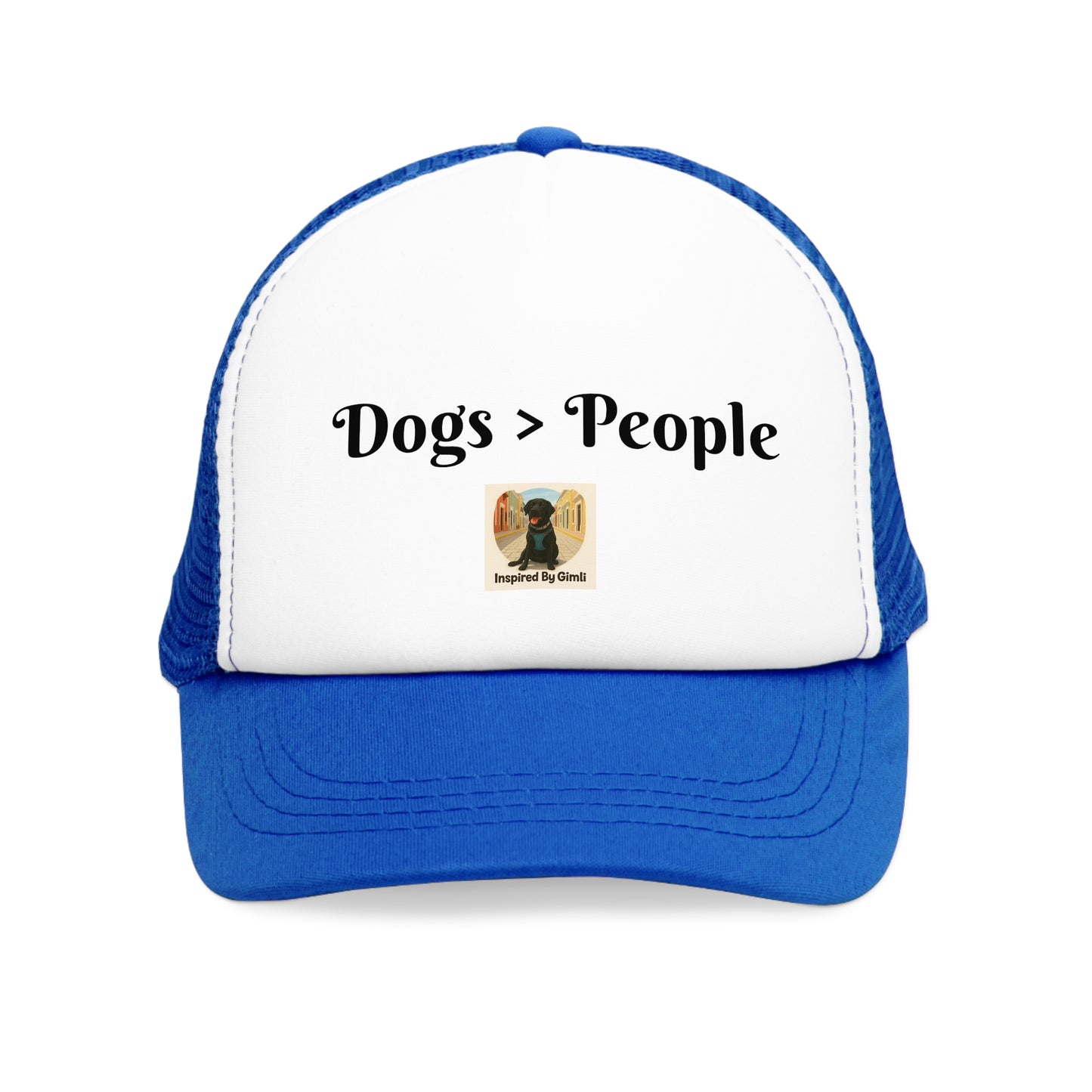 Dog Lover's Mesh Cap - "Dogs > People" Trucker Hat