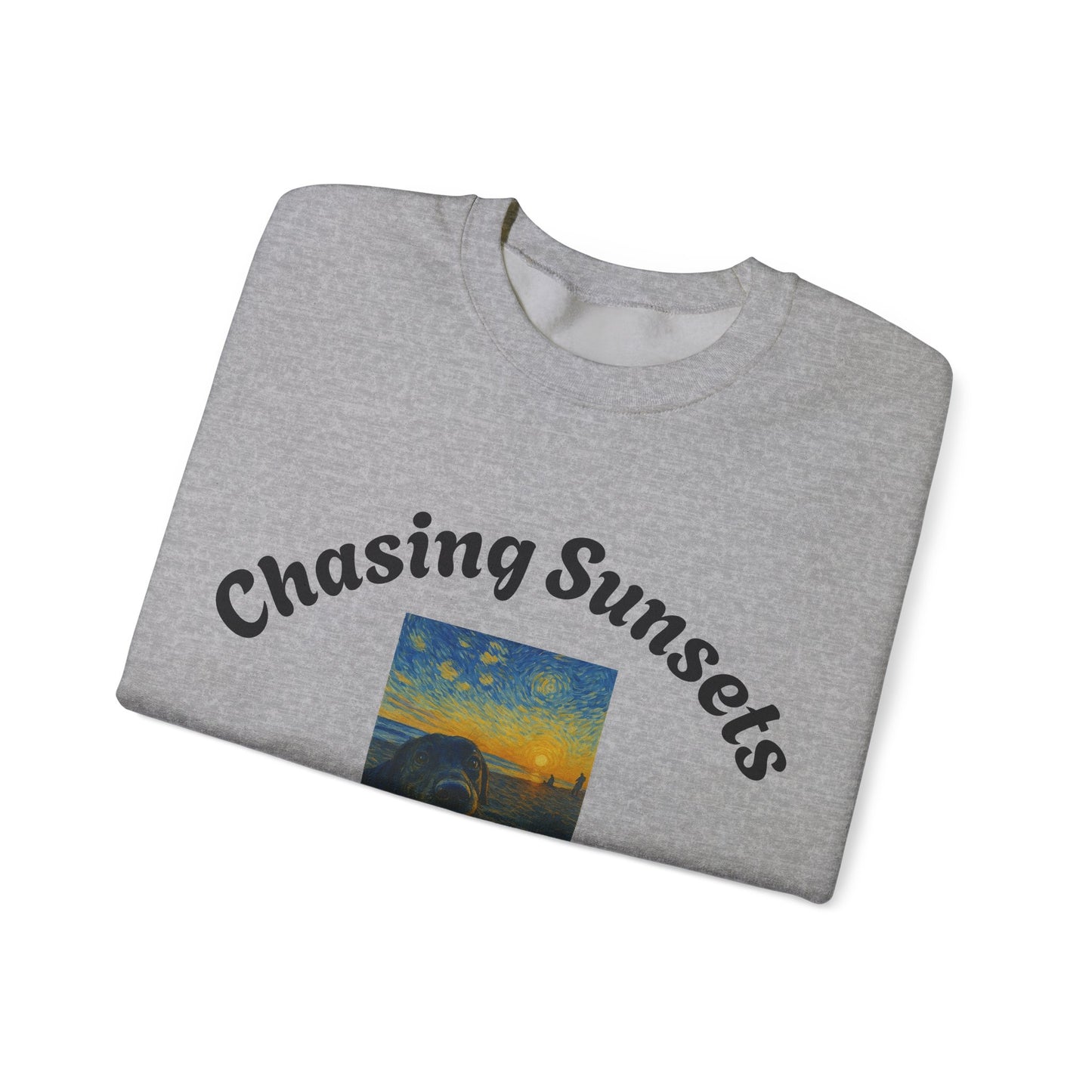 Chasing Sunsets Dog Crewneck Sweatshirt