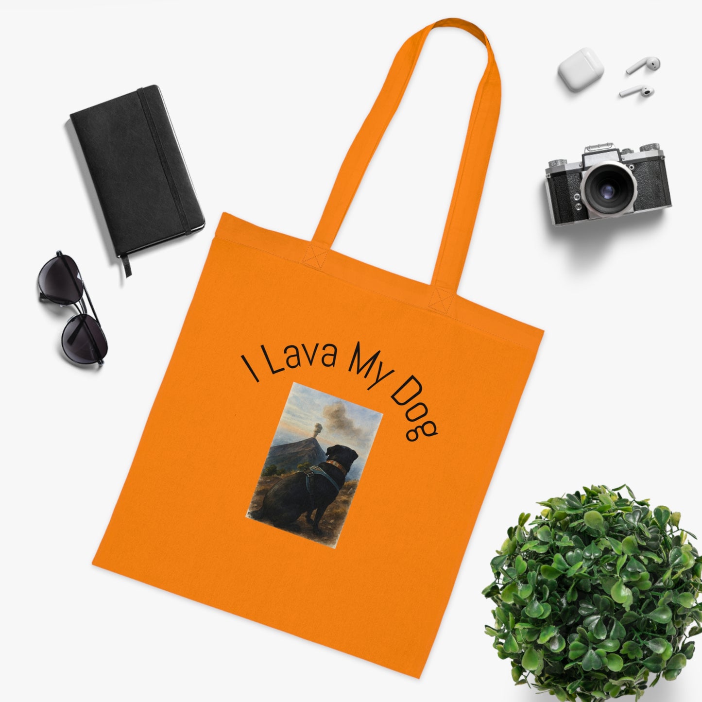 Artistic Dog Print Cotton Tote - Inspired by Nature & Adventure