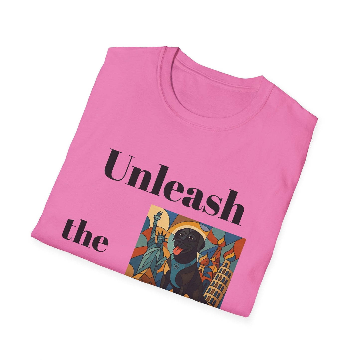 Unisex Adventure T-Shirt - 'Unleash The Adventure' with Scenic Dog Graphic