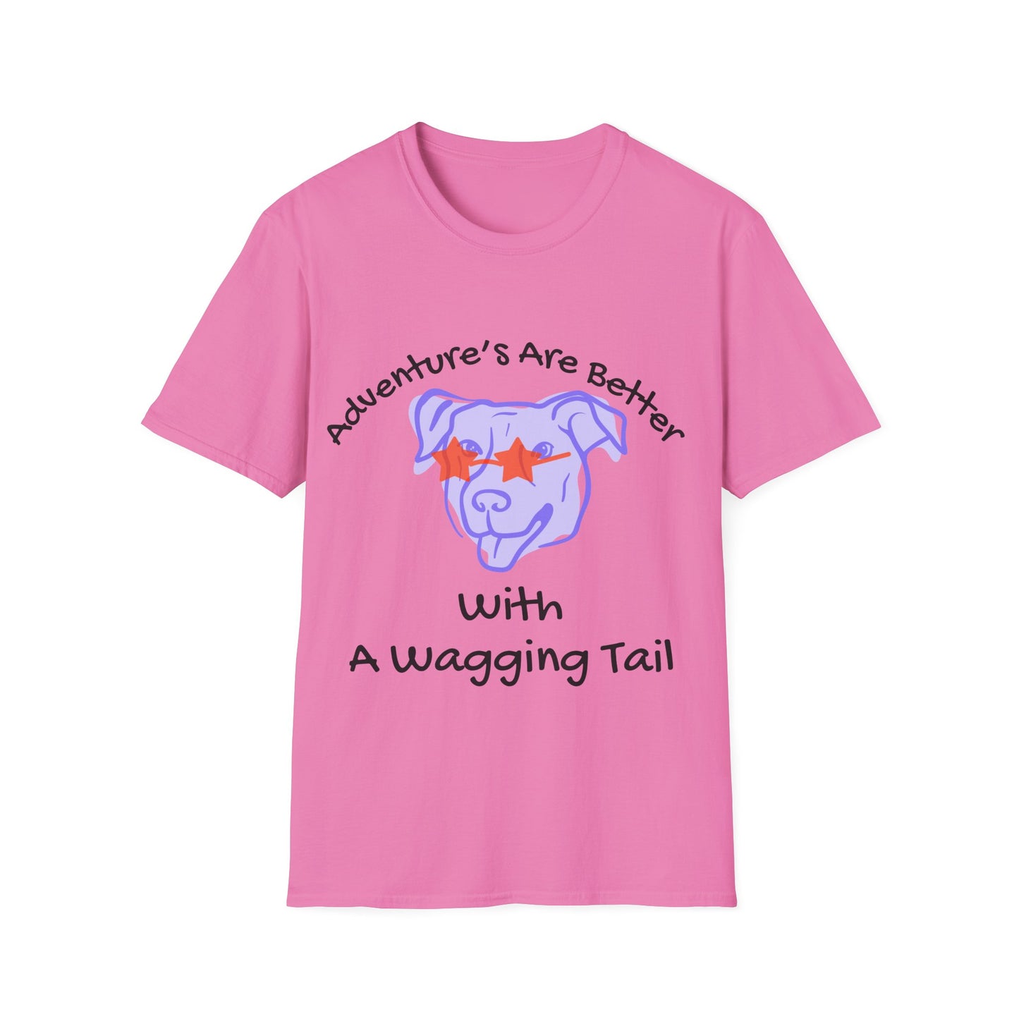Adventure T-Shirt for Dog Lovers - "Adventures Are Better With A Wagging Tail!"