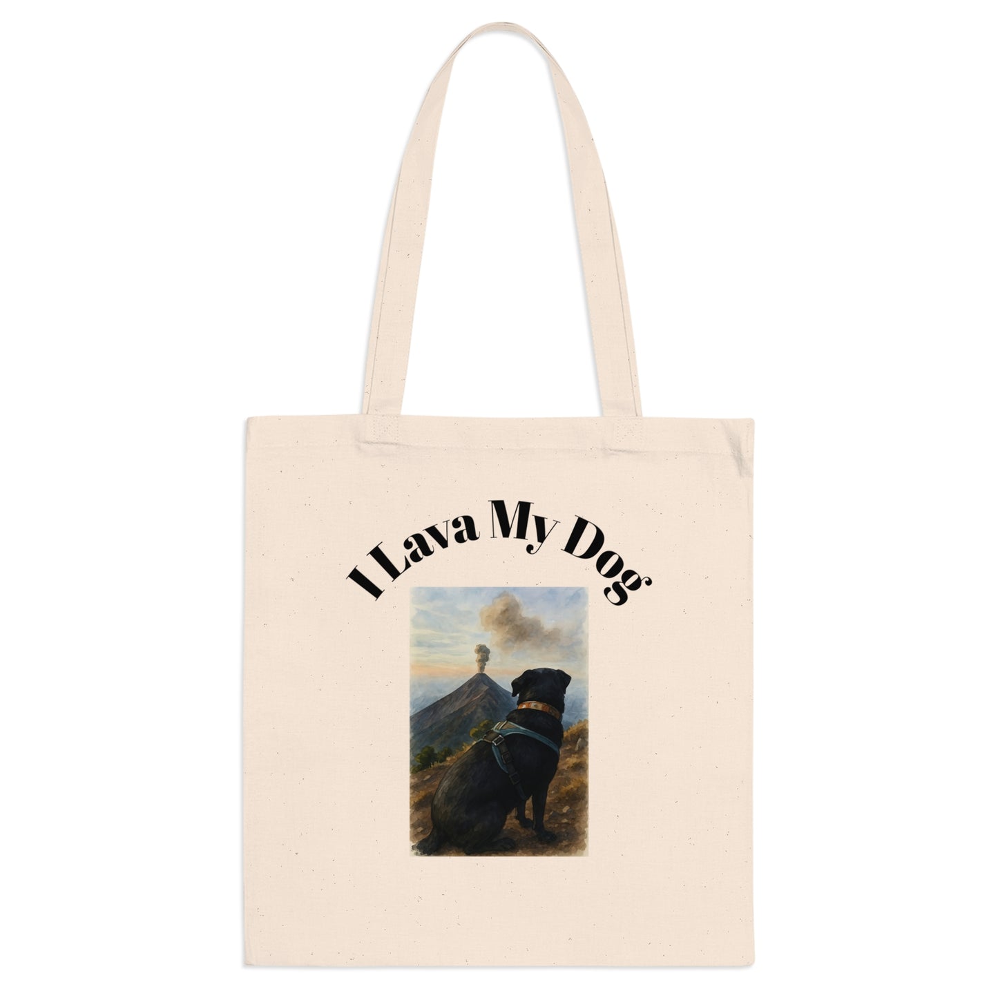 Dog Lover Tote Bag - "I Lava My Dog" Design