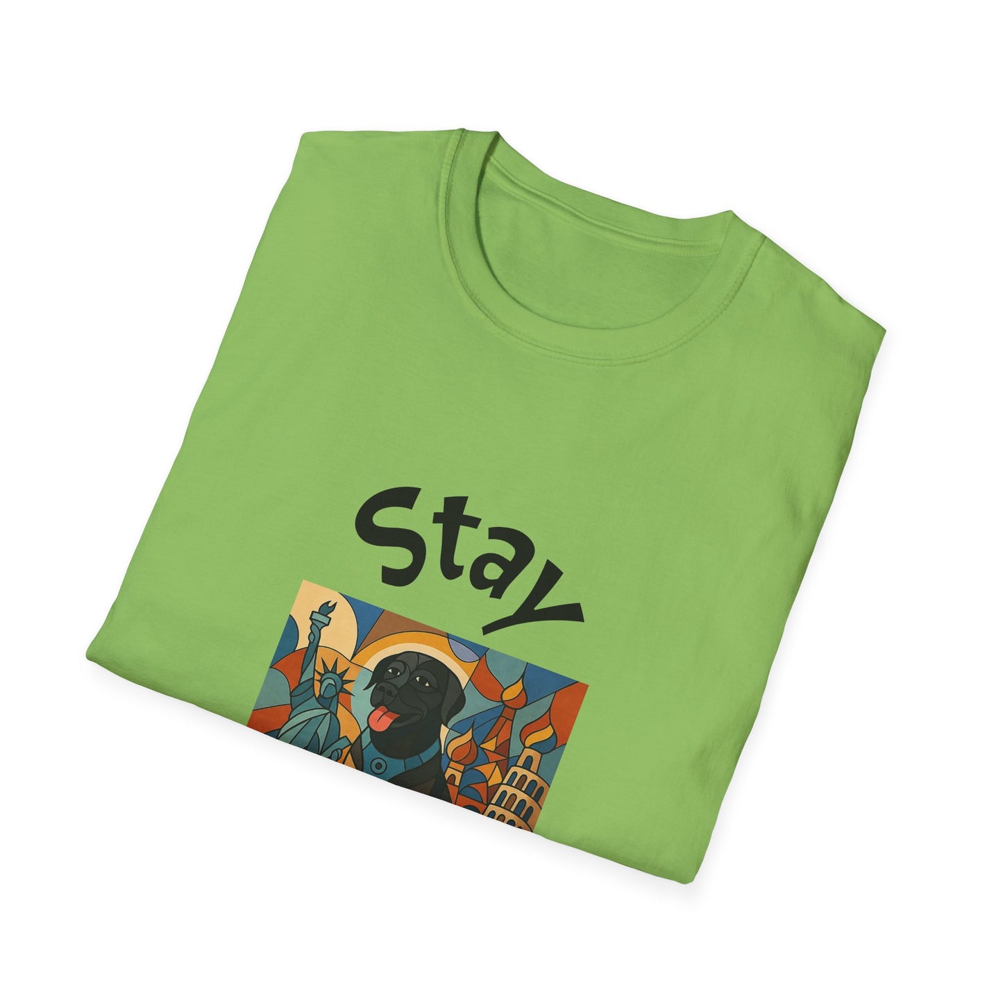Stay Pawesome Unisex Softstyle T-Shirt - Quirky Design for Dog Lovers