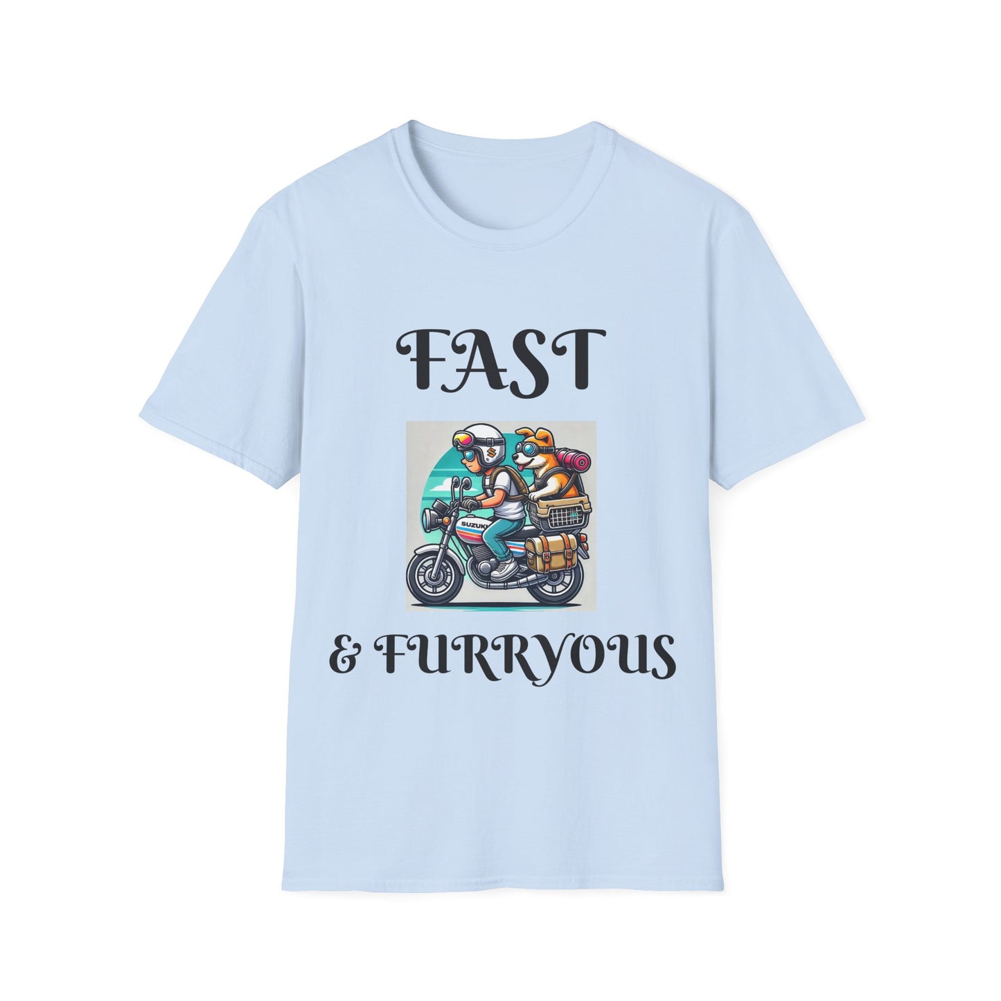 Fast & Furryous Unisex Softstyle T-Shirt - Fun Graphic Tee for Animal Lovers