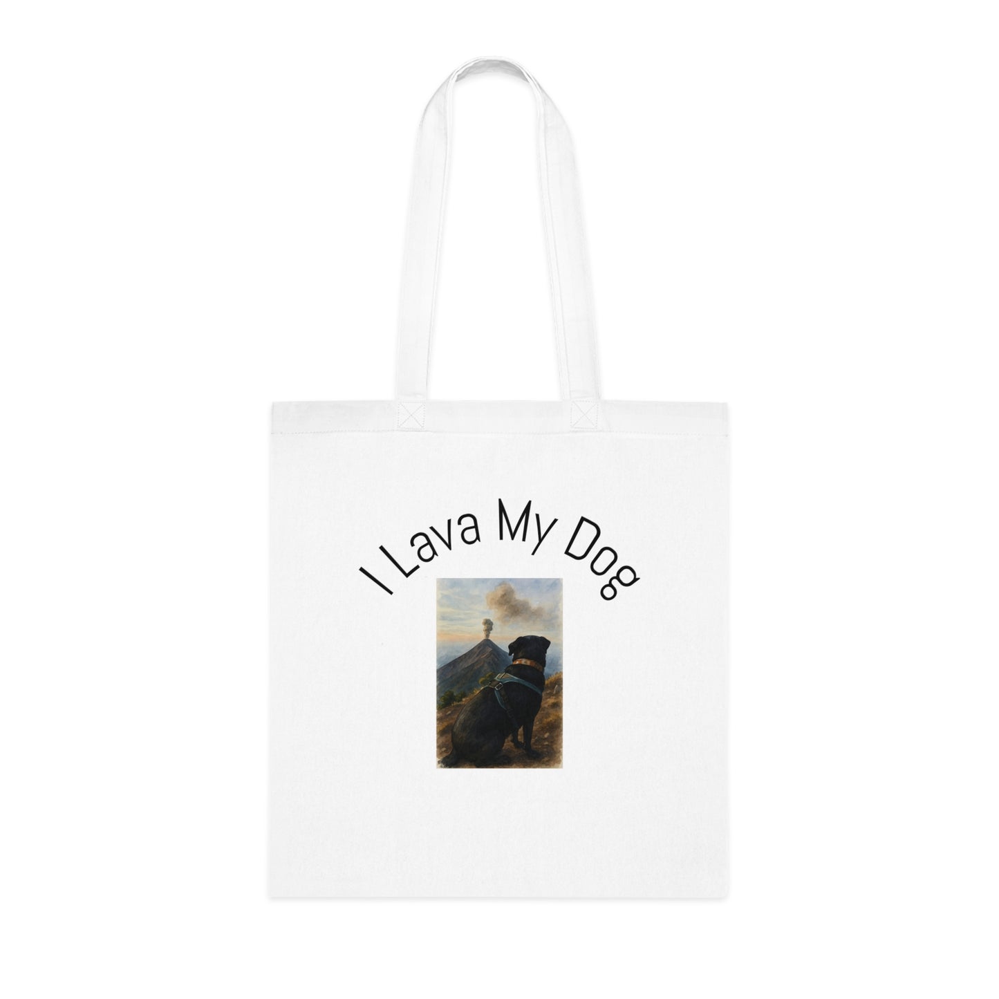 Artistic Dog Print Cotton Tote - Inspired by Nature & Adventure