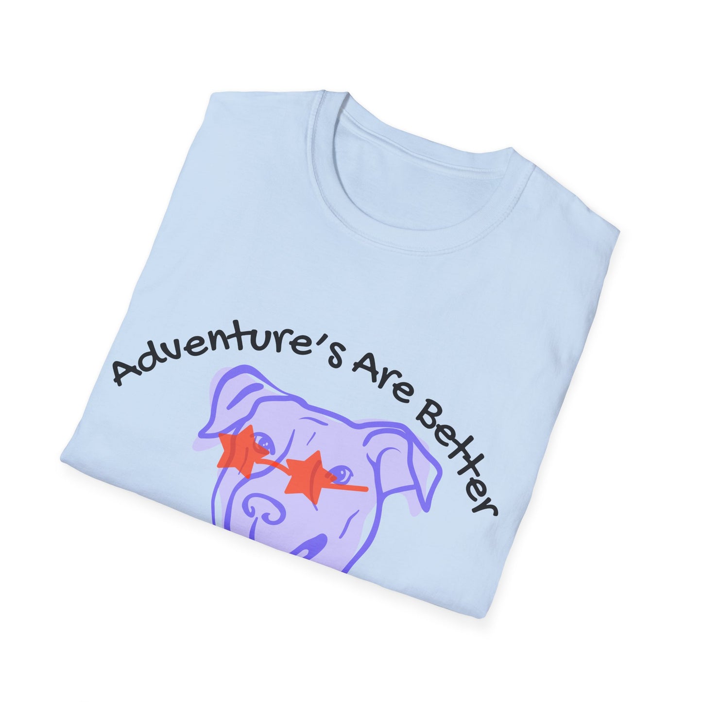 Adventure T-Shirt for Dog Lovers - "Adventures Are Better With A Wagging Tail!"