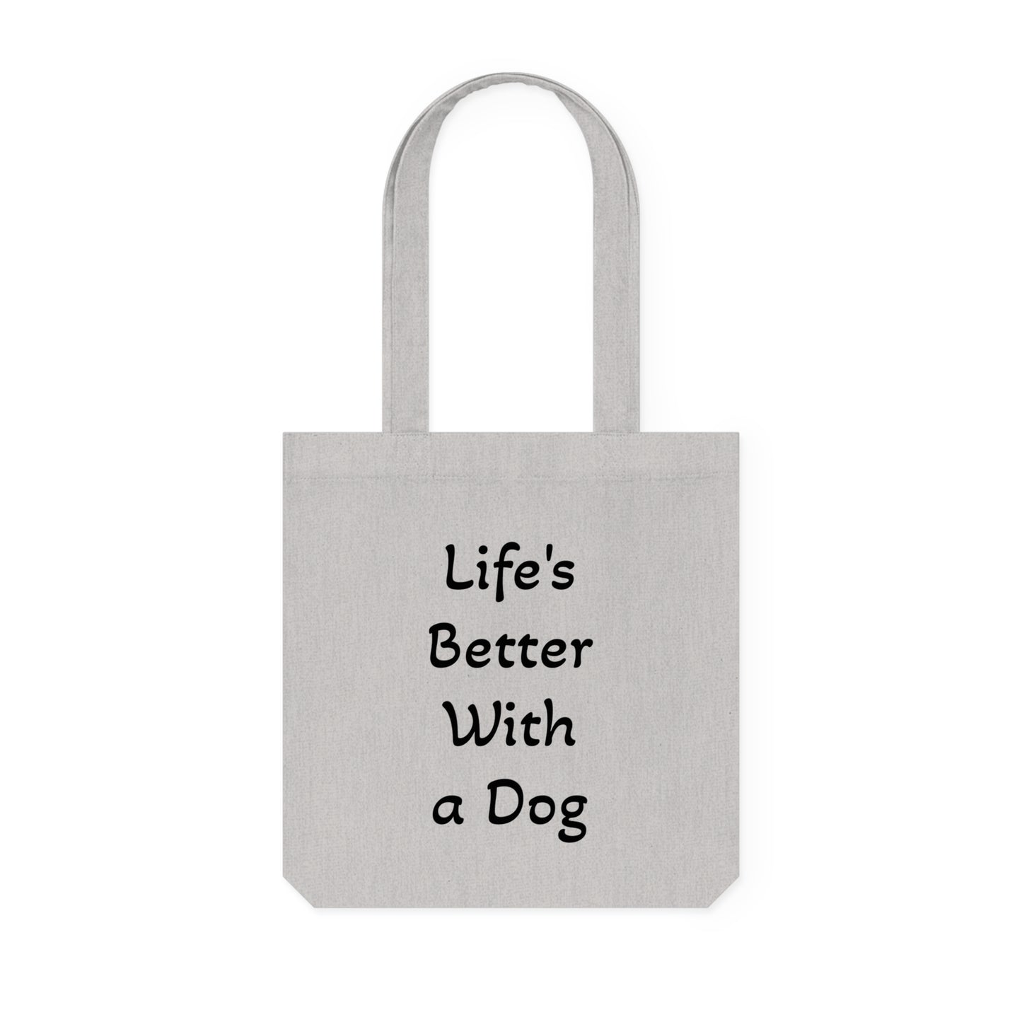 Dog Lover's Woven Tote Bag - "Life's Better With A Dog" & "More Dogs Less Drama"