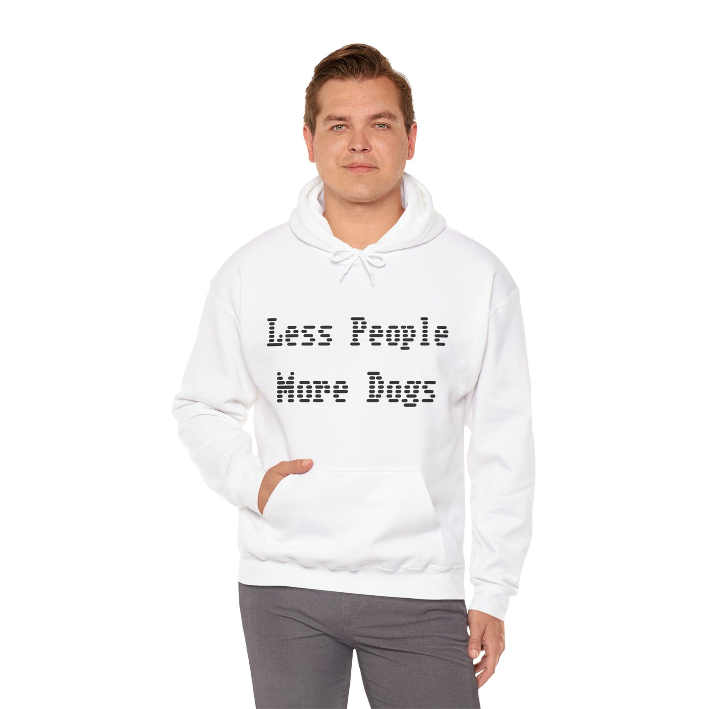 Less People More Dogs Hoodie - Unisex Heavy Blend™ Hooded Sweatshirt for Dog Lovers
