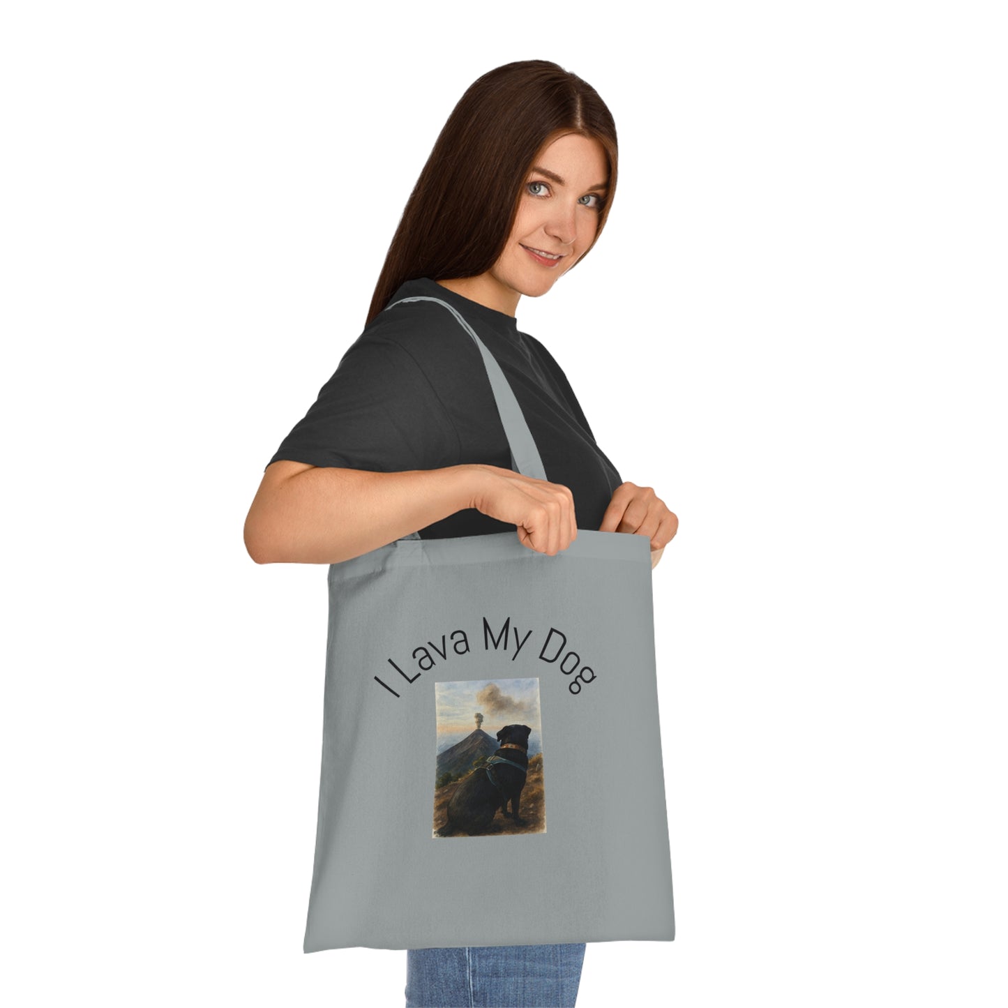 Artistic Dog Print Cotton Tote - Inspired by Nature & Adventure