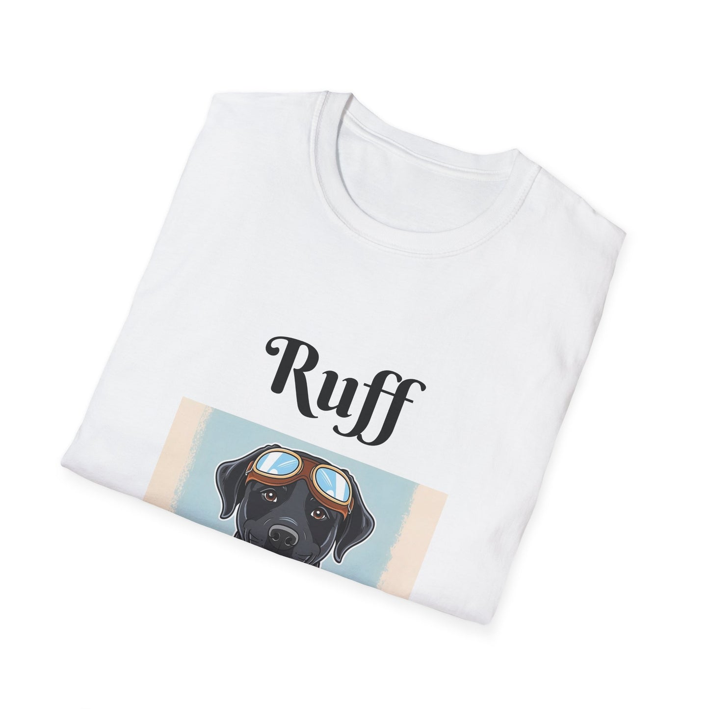 Ruff Rider Unisex Softstyle T-Shirt - Fun Dog Motorcycle Graphic Tee