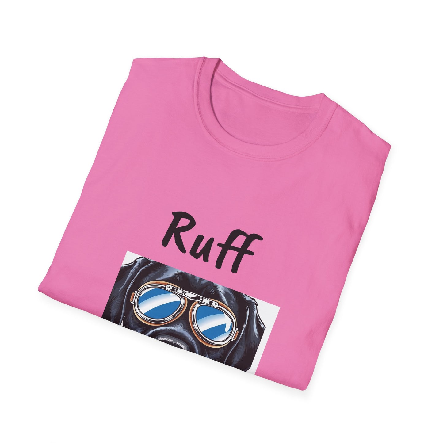 Ruff Rider Graphic T-Shirt - Unisex Softstyle Tee for Dog Lovers