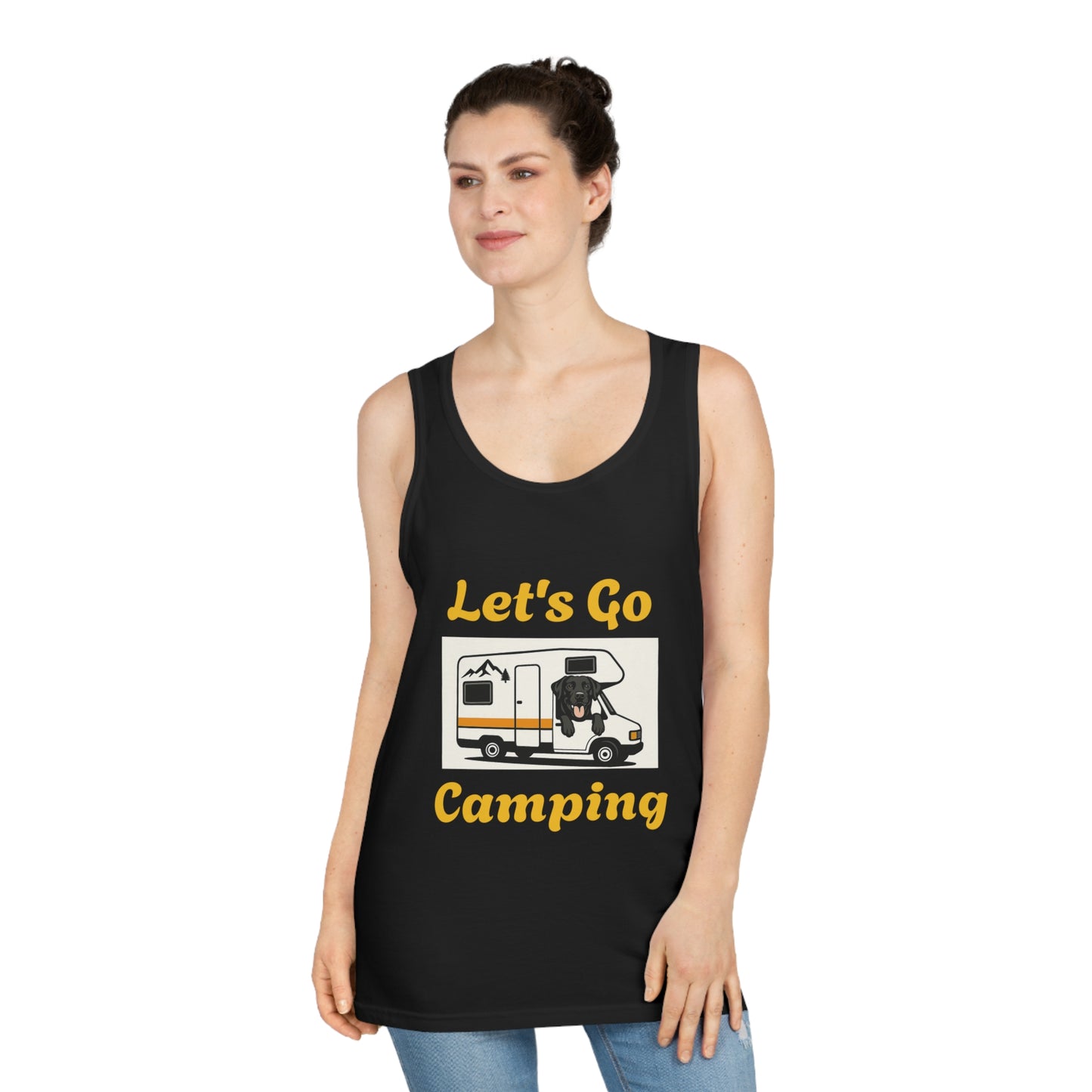 Let's Go Camping Unisex Tank Top - Softstyle Outdoor Tee for Adventure Lovers