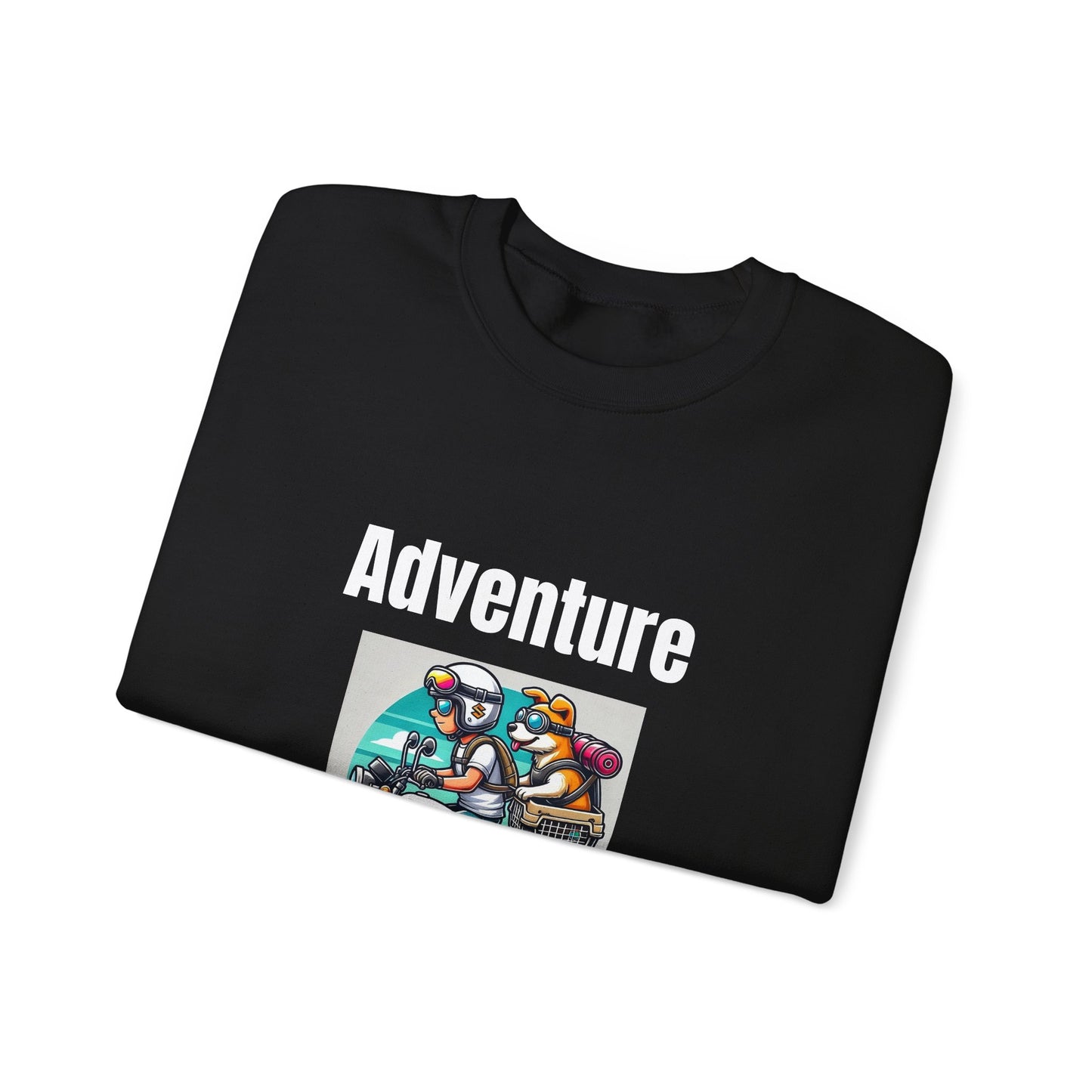 Adventure Duo Crewneck Sweatshirt - Fun Motorcycle Design