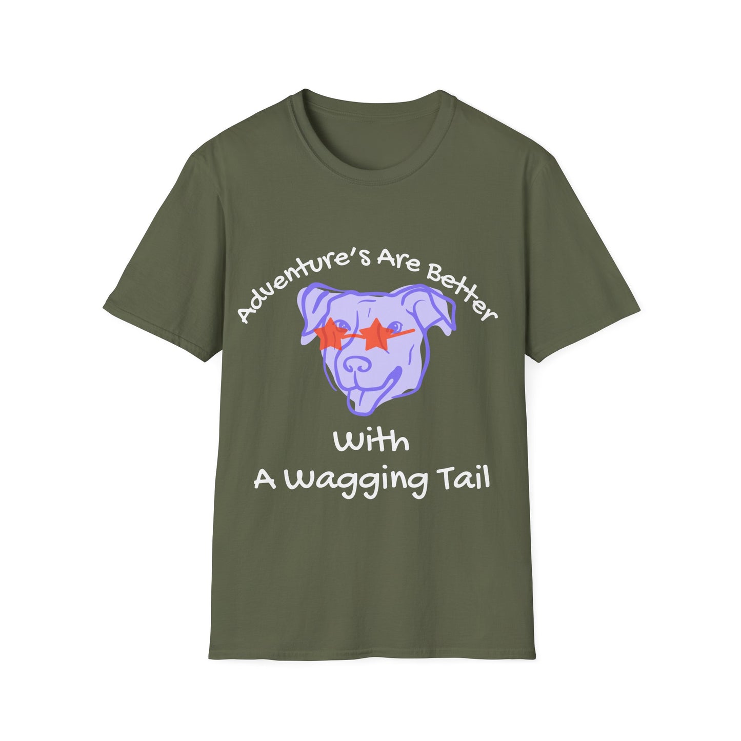 Adventure T-Shirt for Dog Lovers - "Adventures Are Better With A Wagging Tail!"