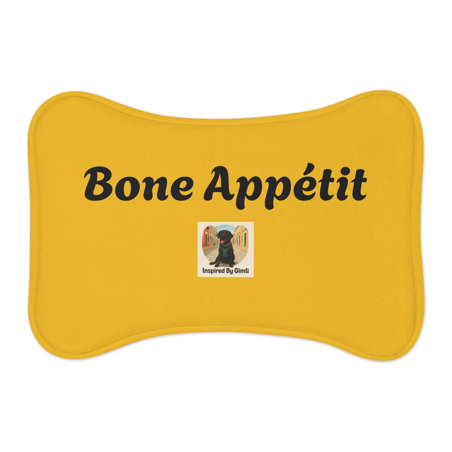 Bone Appétit Pet Feeding Mat - Fun Dog Food Station for Pet Lovers