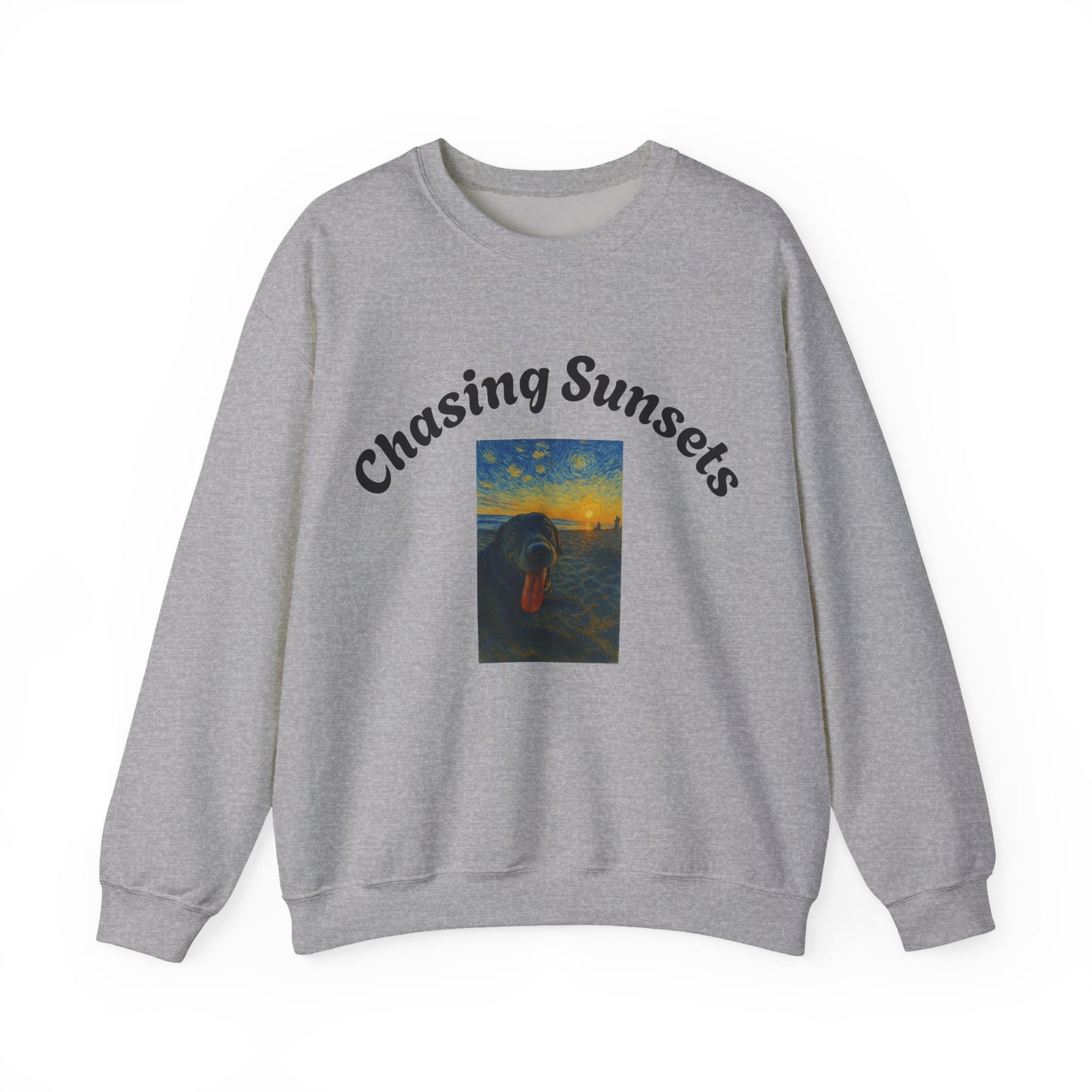 Chasing Sunsets Dog Crewneck Sweatshirt