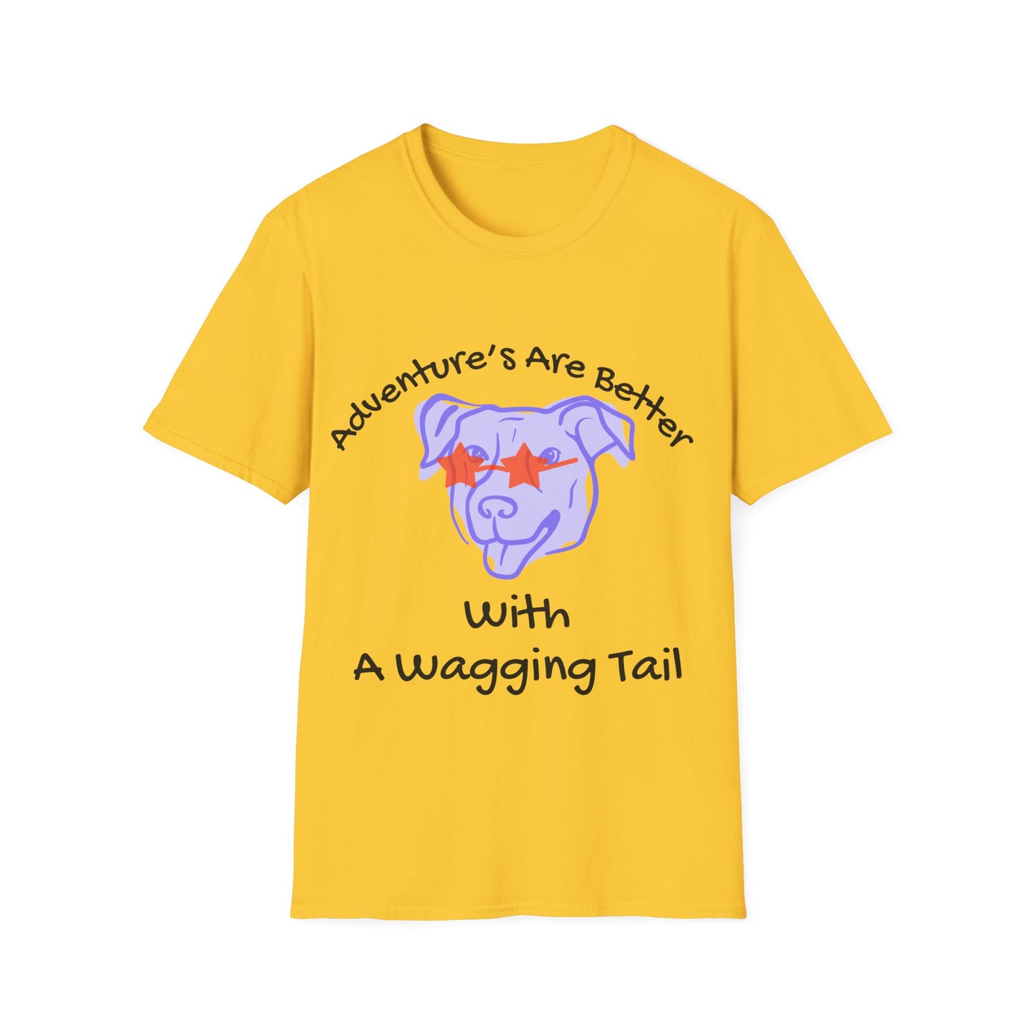 Adventure T-Shirt for Dog Lovers - "Adventures Are Better With A Wagging Tail!"