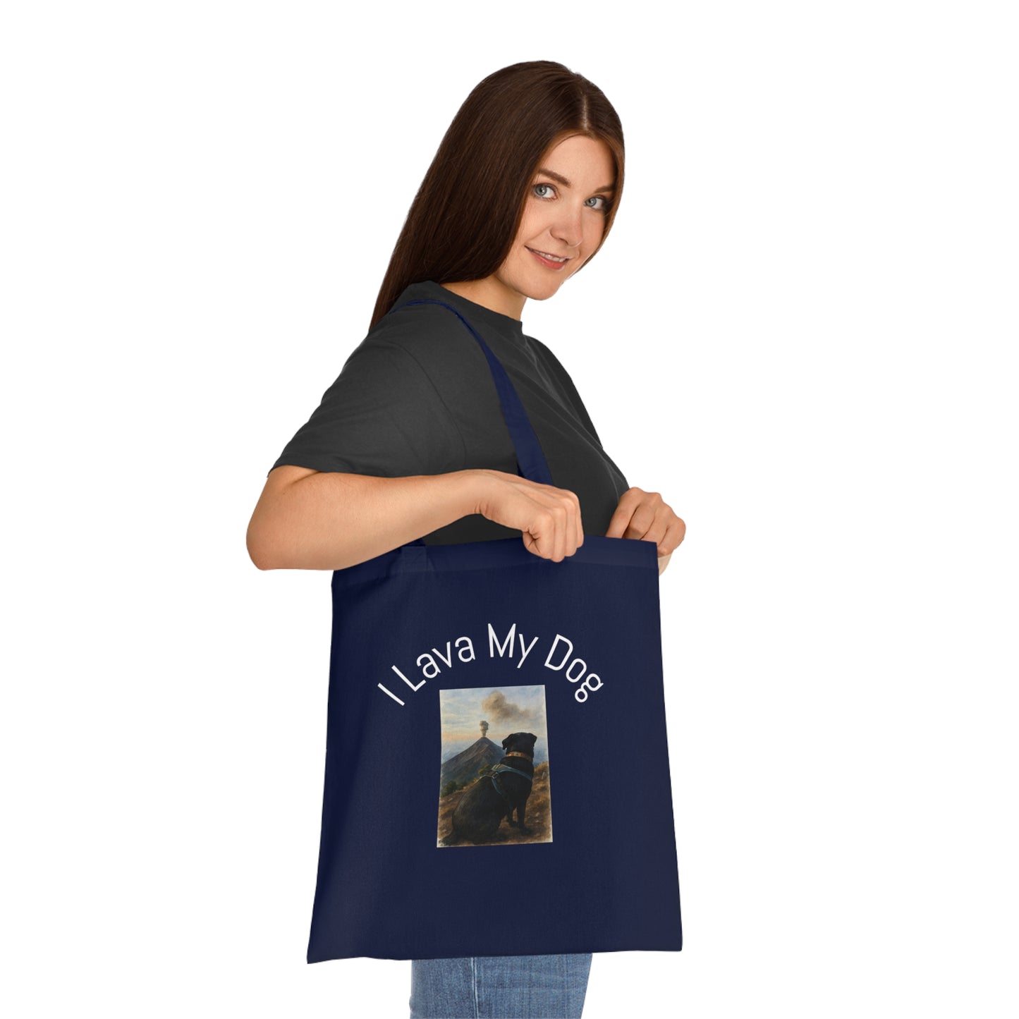 Artistic Dog Print Cotton Tote - Inspired by Nature & Adventure