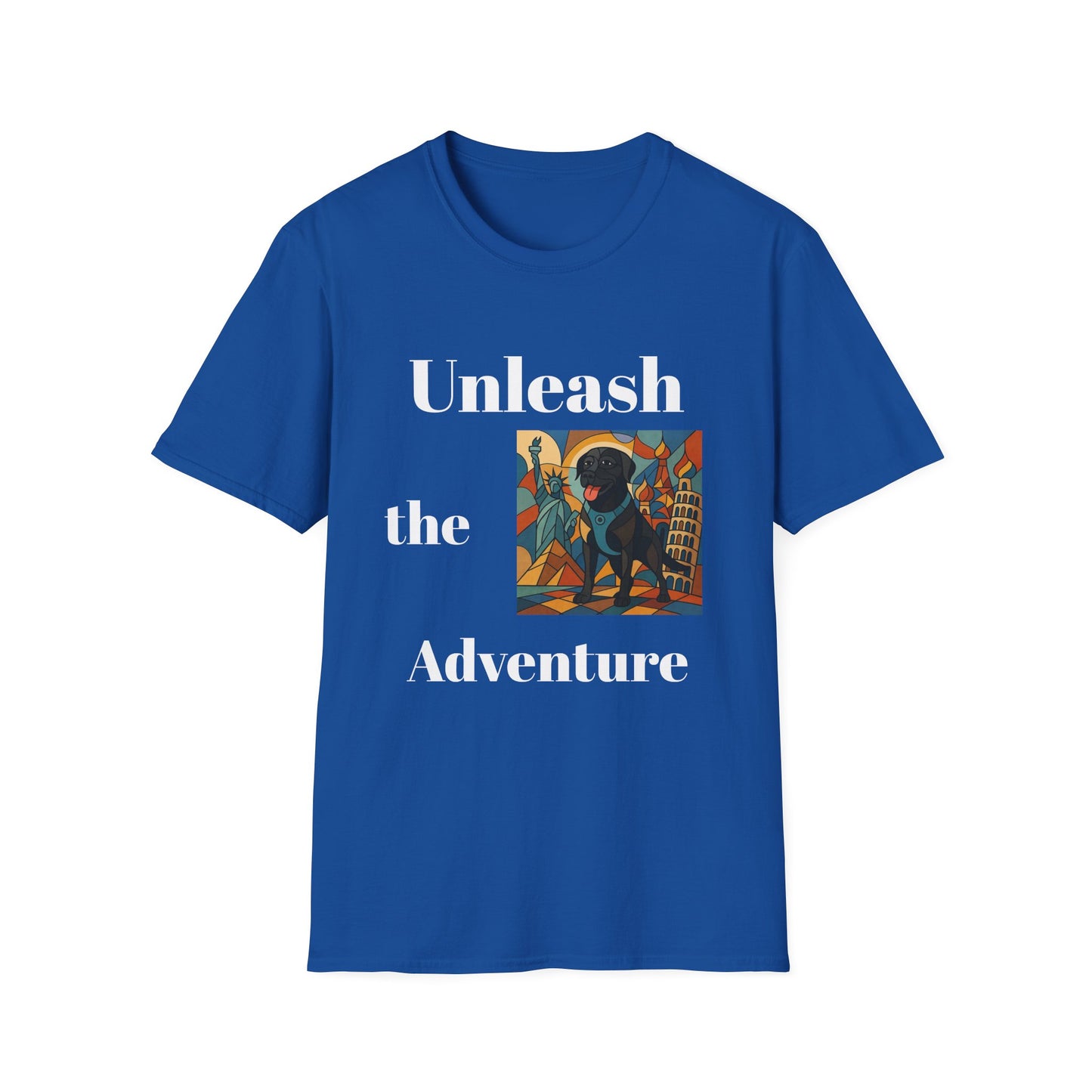 Unisex Adventure T-Shirt - 'Unleash The Adventure' with Scenic Dog Graphic