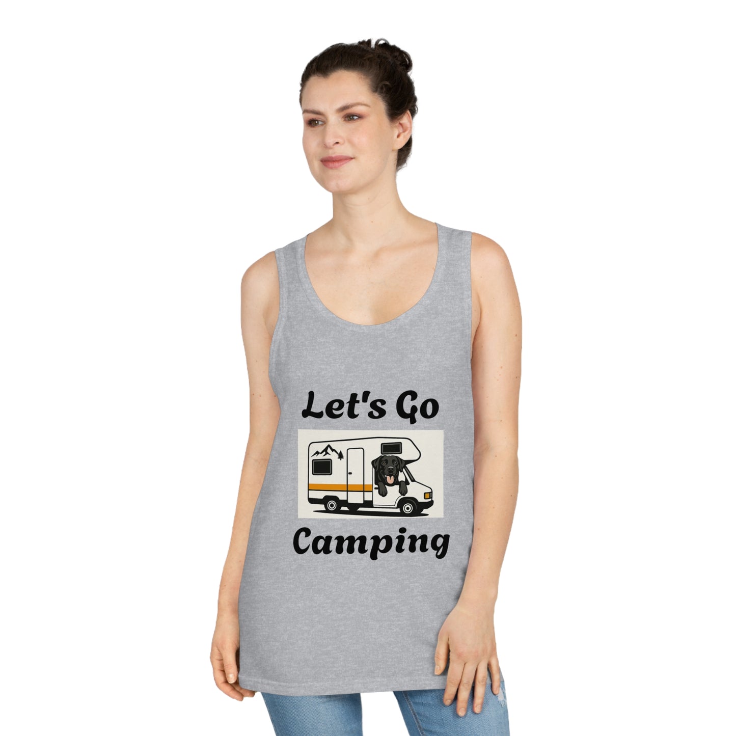 Let's Go Camping Unisex Tank Top - Softstyle Outdoor Tee for Adventure Lovers