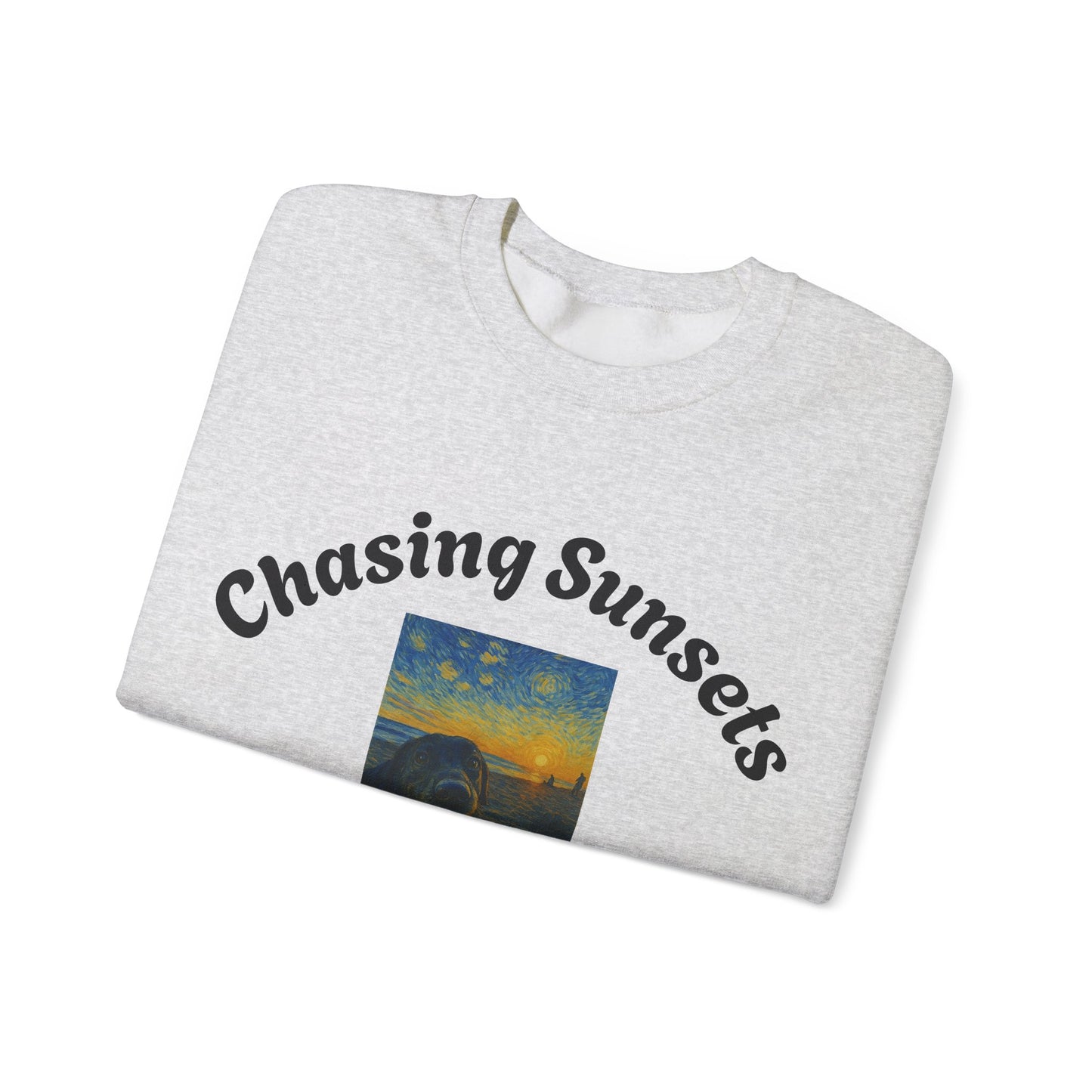 Chasing Sunsets Dog Crewneck Sweatshirt
