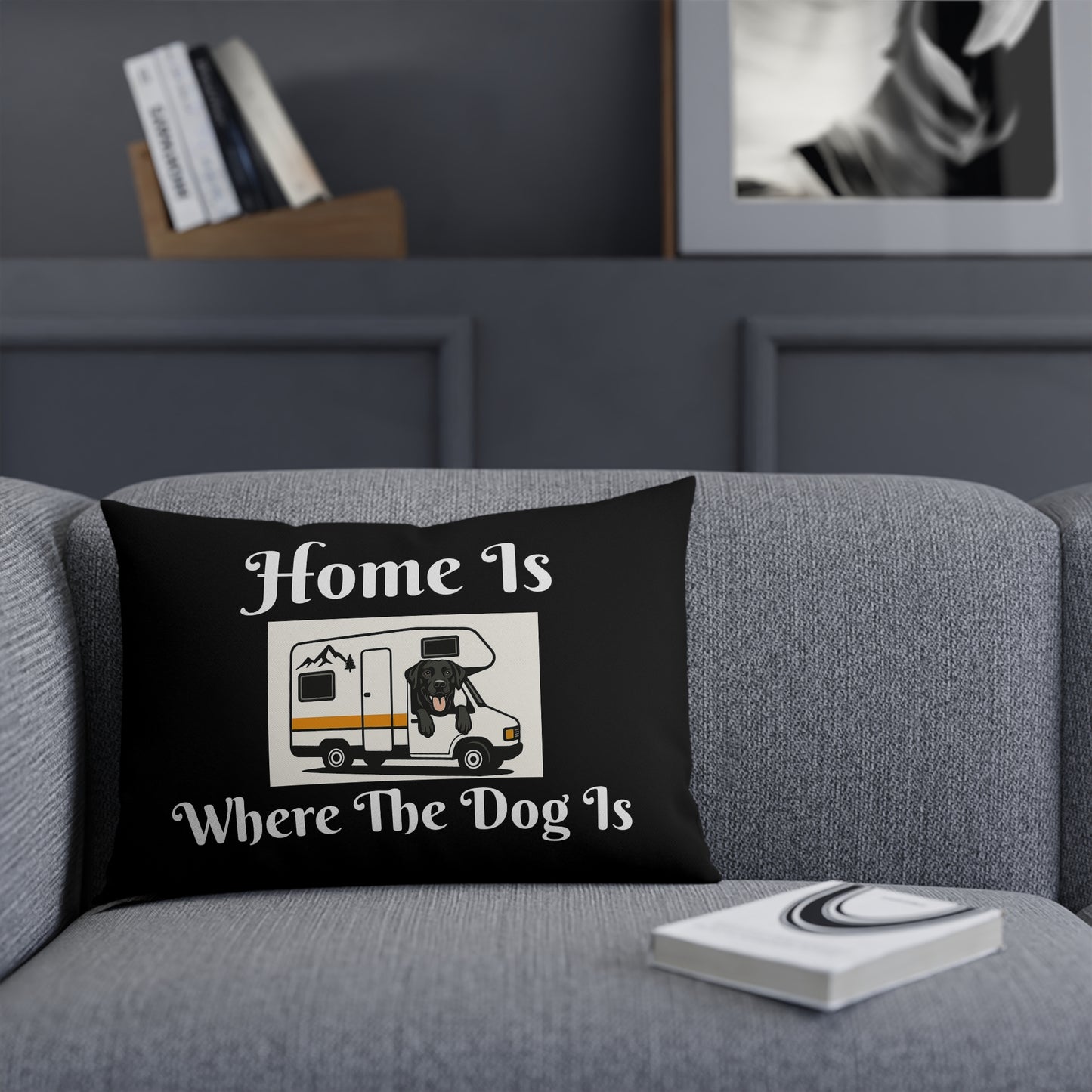 Home Is Where The Dog Is Cushion - Cozy Pet Lovers Decor