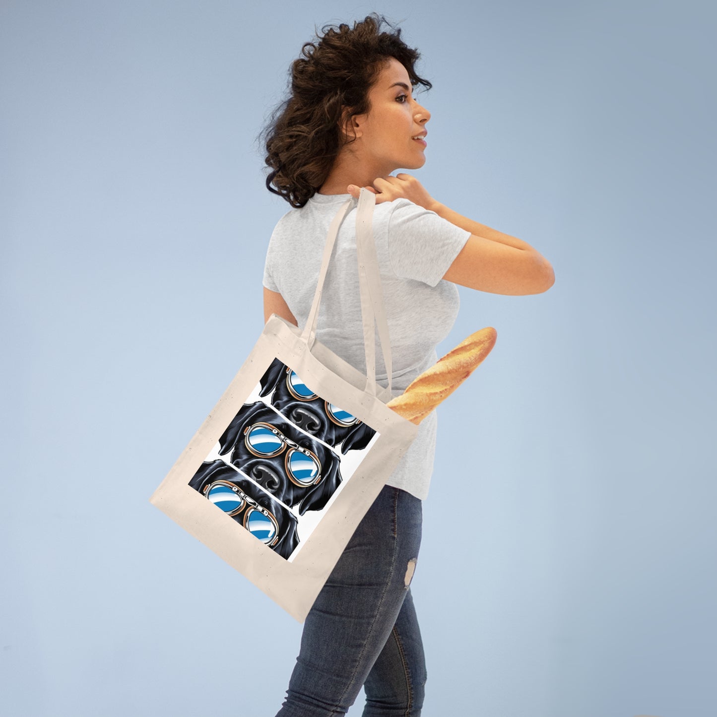 Cool Dog Tote Bag with Goggles Design - Perfect for Dog Lovers
