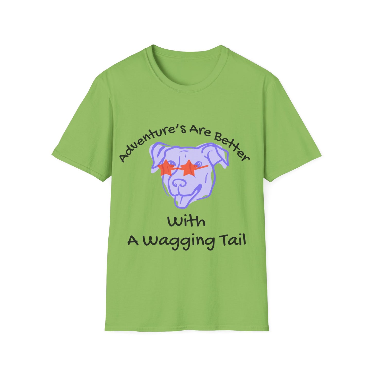 Adventure T-Shirt for Dog Lovers - "Adventures Are Better With A Wagging Tail!"