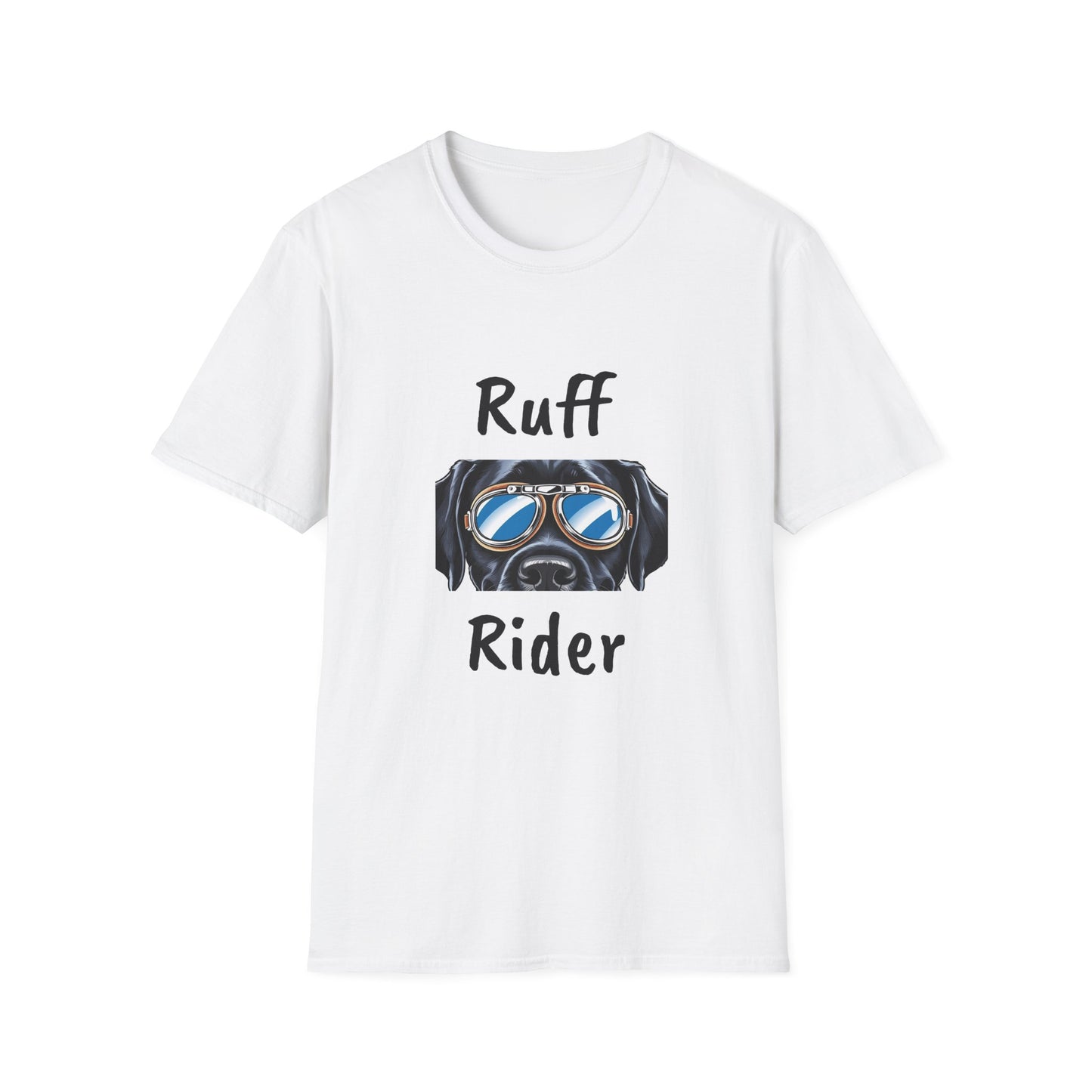 Ruff Rider Graphic T-Shirt - Unisex Softstyle Tee for Dog Lovers