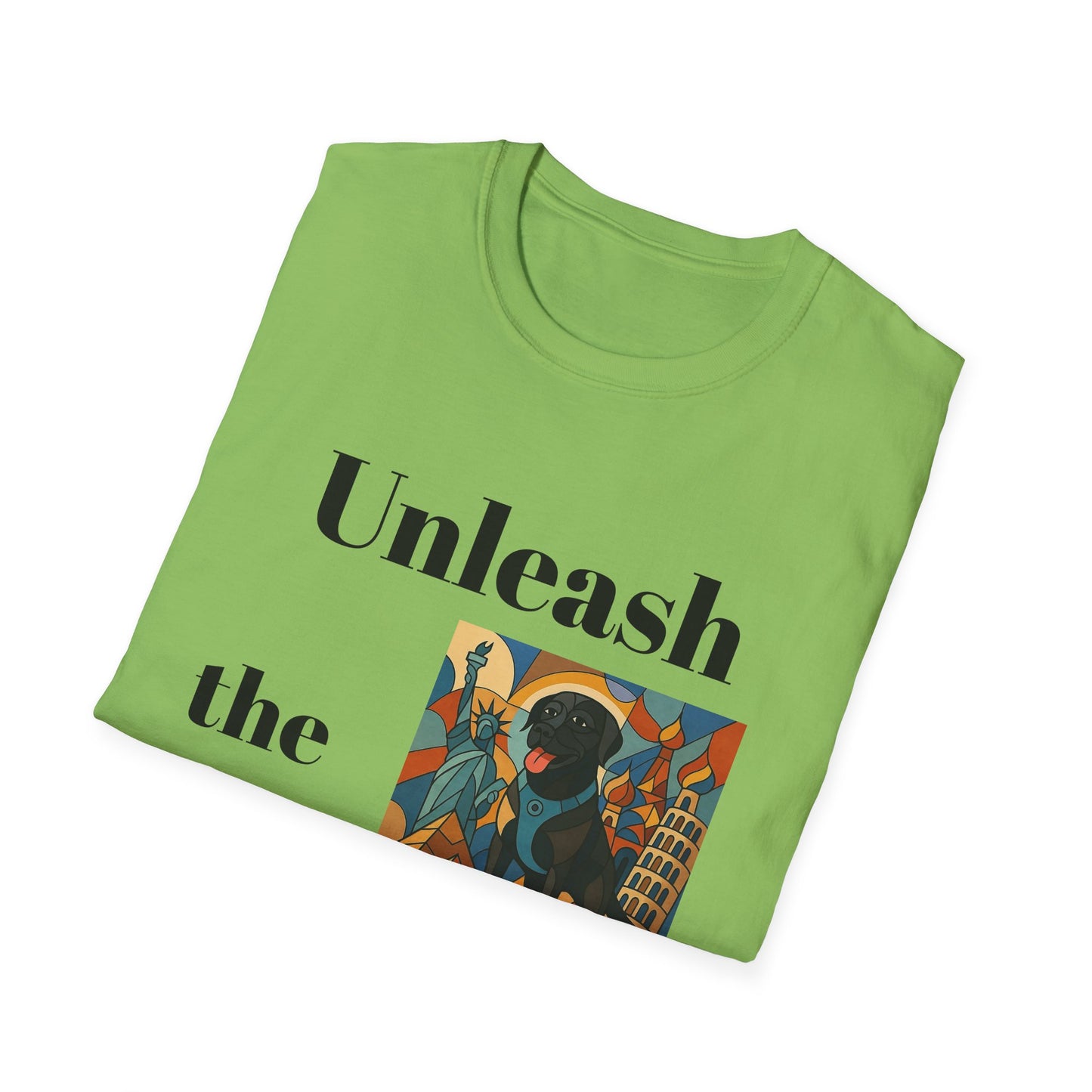 Unisex Adventure T-Shirt - 'Unleash The Adventure' with Scenic Dog Graphic