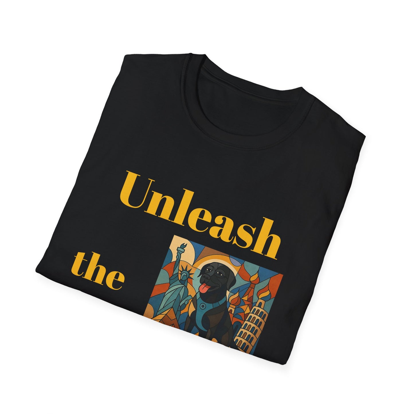 Unisex Adventure T-Shirt - 'Unleash The Adventure' with Scenic Dog Graphic
