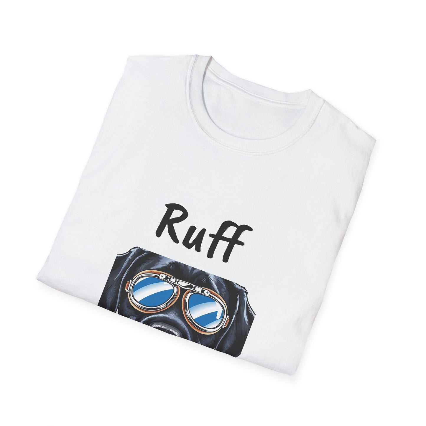 Ruff Rider Graphic T-Shirt - Unisex Softstyle Tee for Dog Lovers