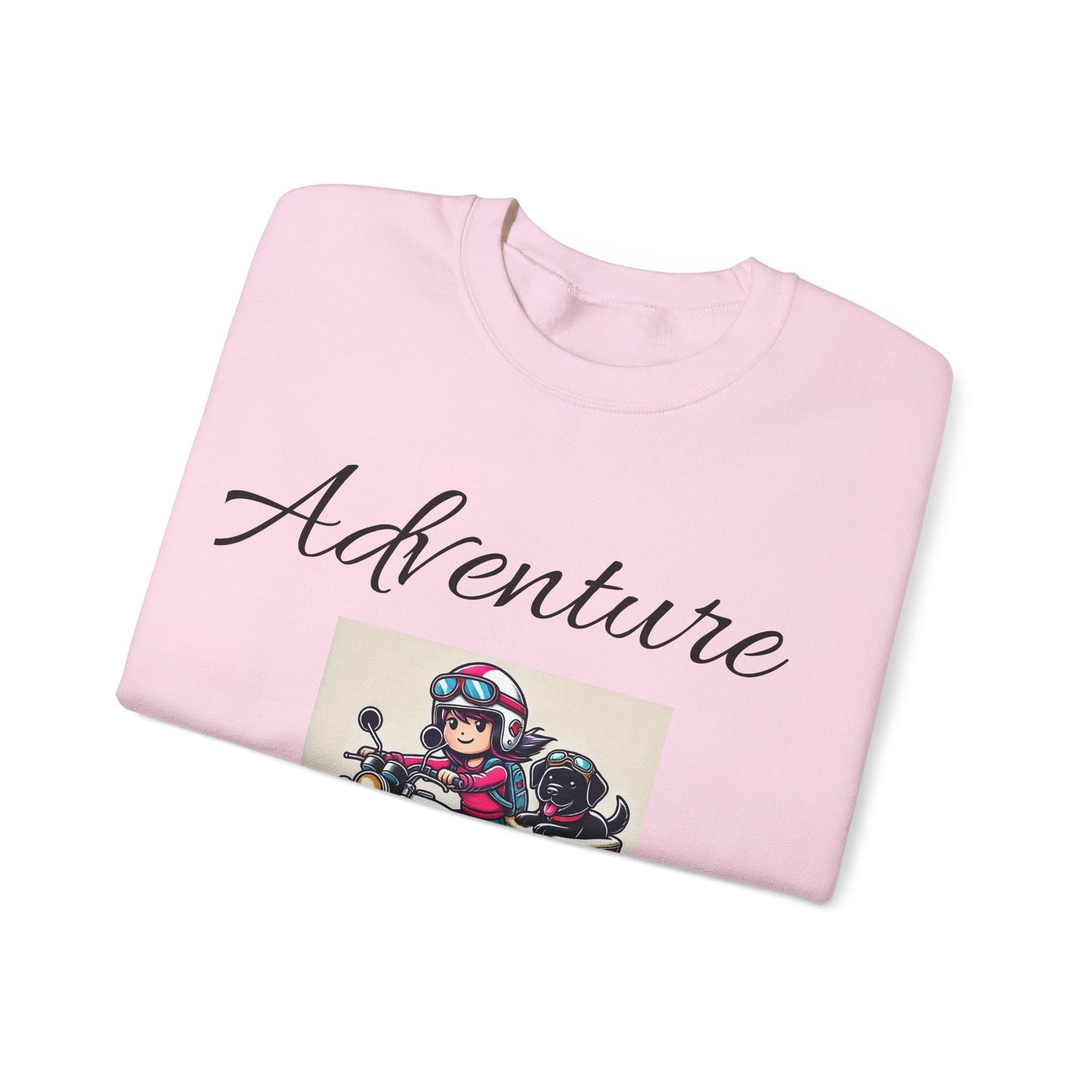 Unisex Crewneck Sweatshirt - Dog Motorcycle Design