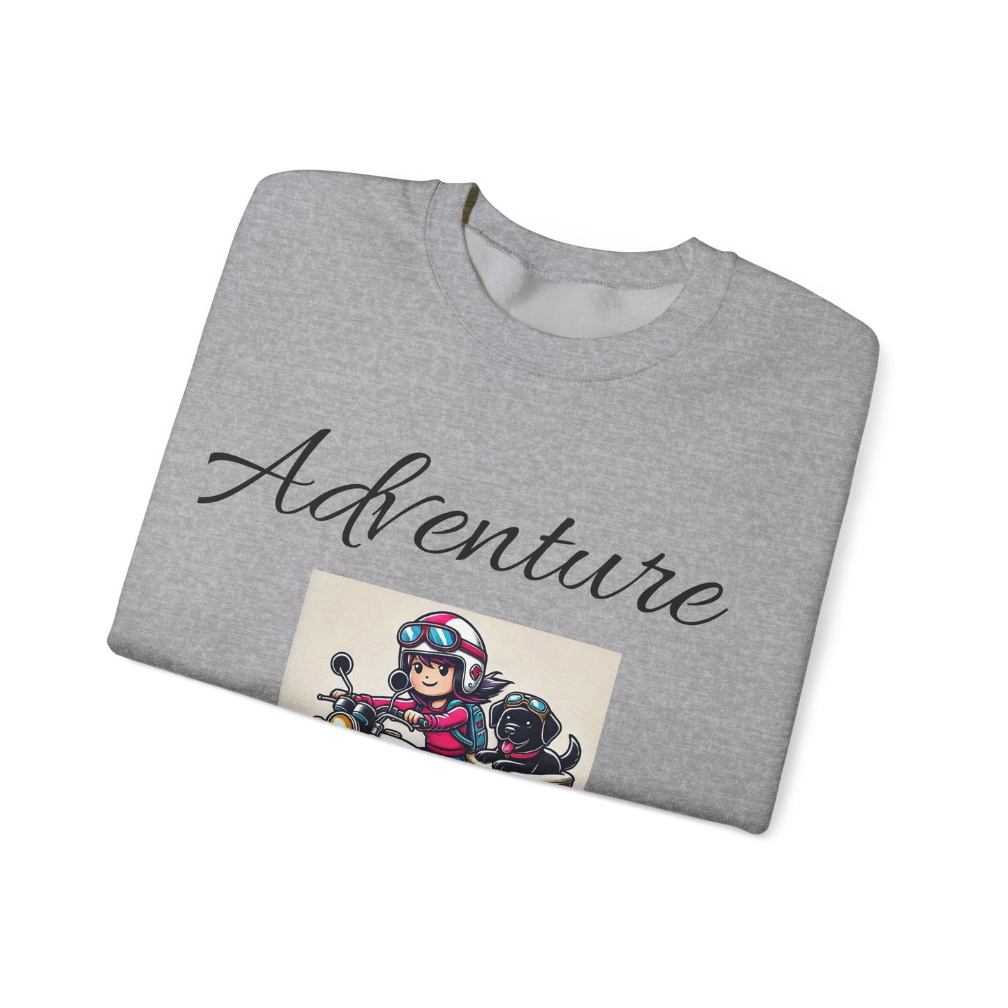 Unisex Crewneck Sweatshirt - Dog Motorcycle Design