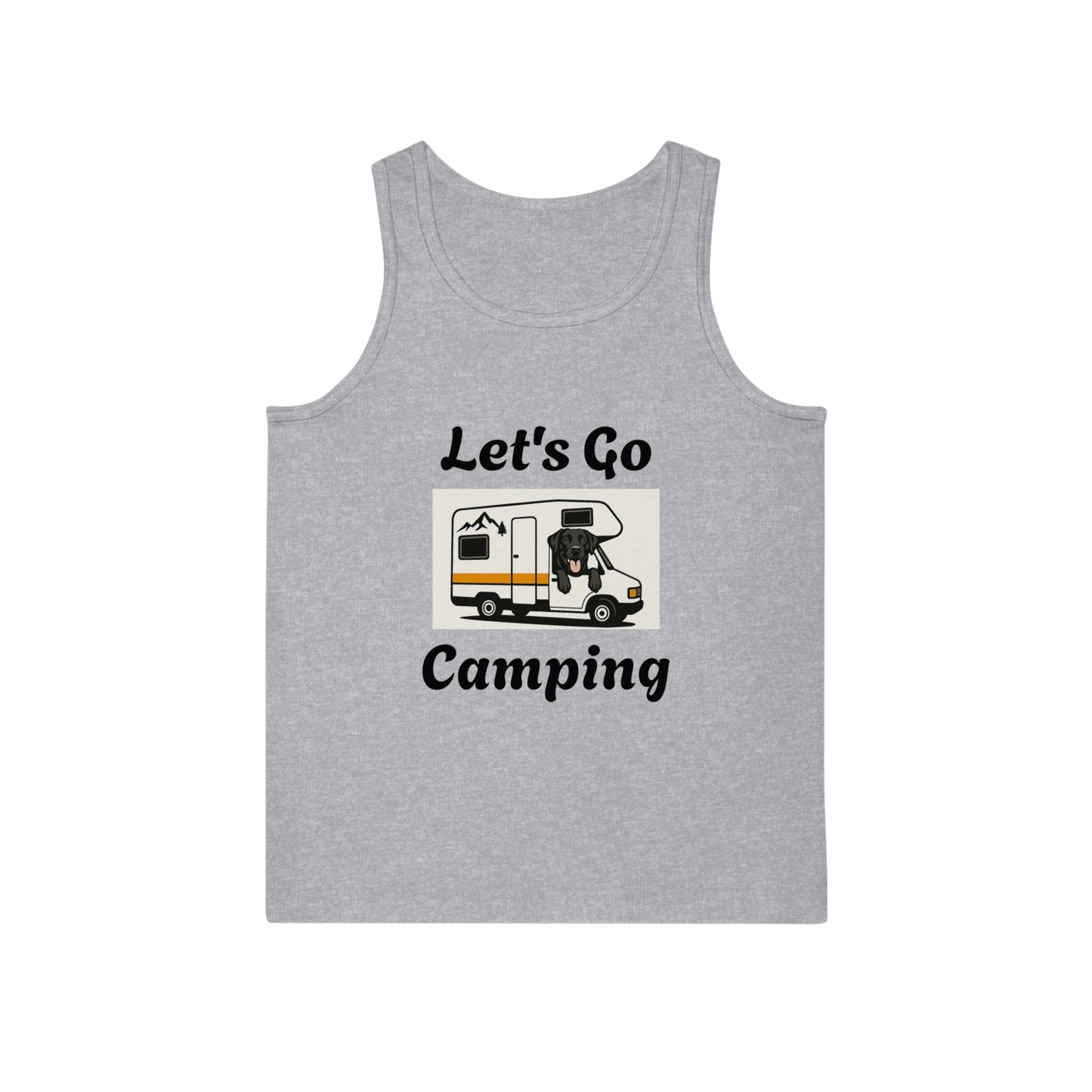 Let's Go Camping Unisex Tank Top - Softstyle Outdoor Tee for Adventure Lovers